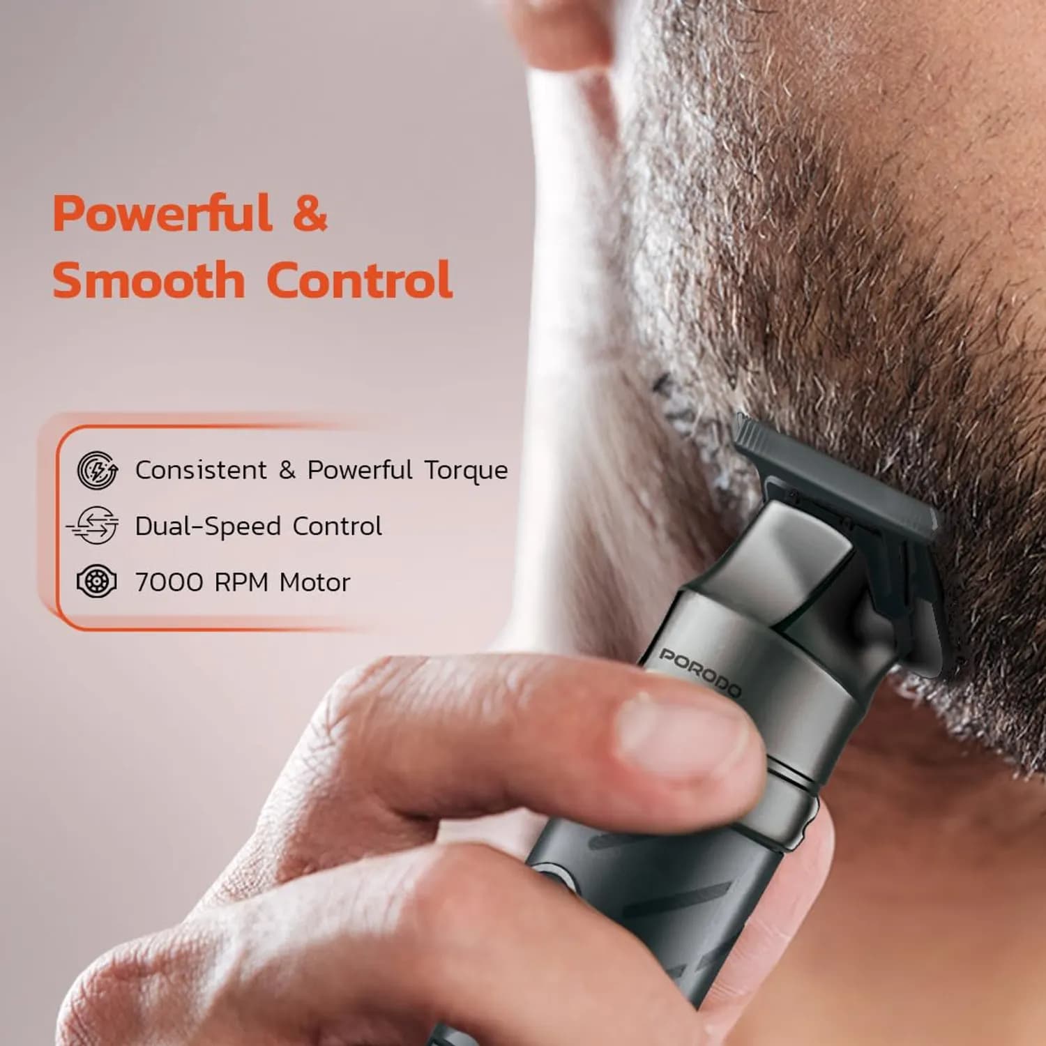 Porodo Shaver & Trimmer - Bi-Directional, IPX7 Waterproof, Black 5