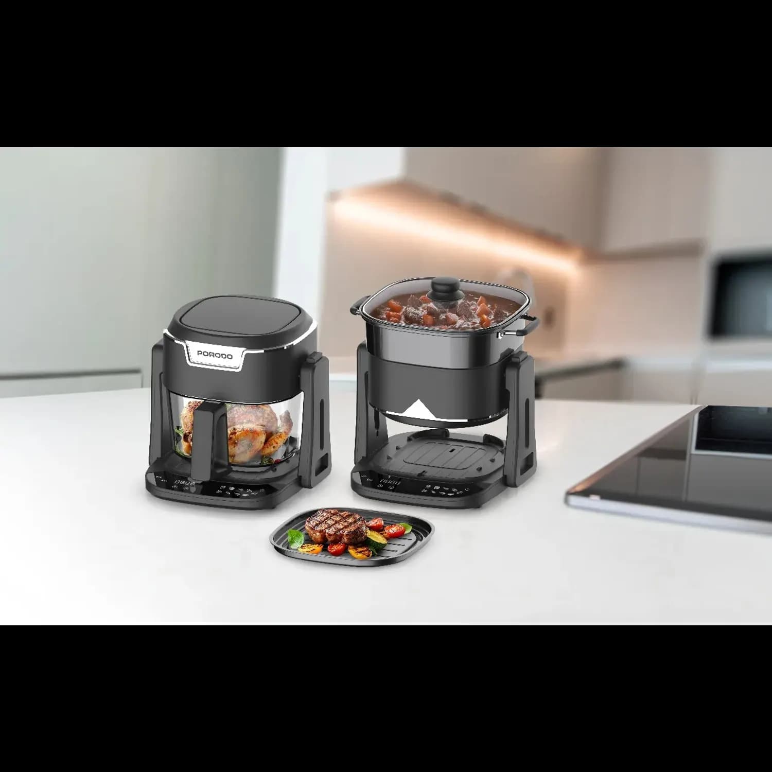 Porodo Air Fryer Quick Flip - 3-in-1, 4.5L, Black 2
