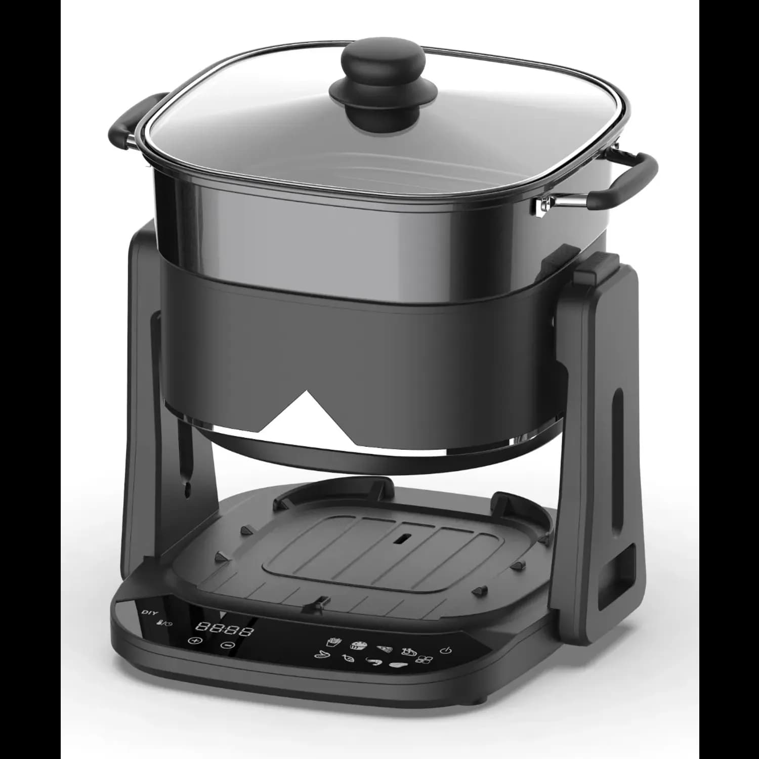 Porodo Air Fryer Quick Flip - 3-in-1, 4.5L, Black 1 Porodo Air Fryer Quick Flip - 3-in-1, 4.5L, Black 1