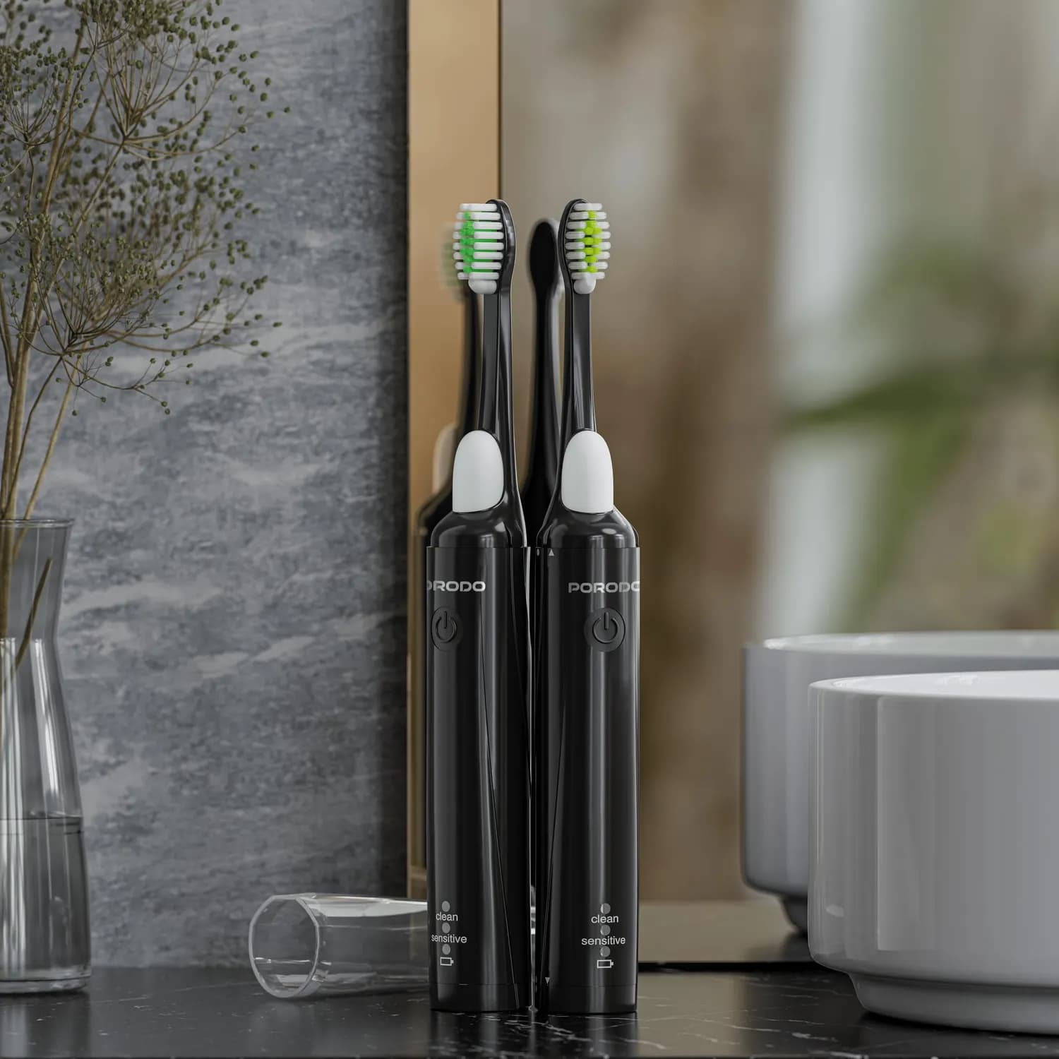Porodo Electric Toothbrush - Dual Modes, Black — Onyx Black 3
