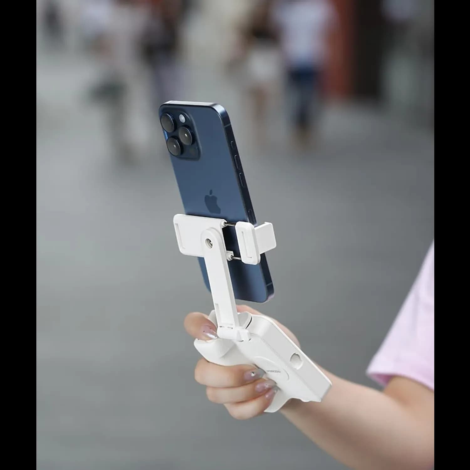 Porodo Selfie Stick - 3-in-1 Bluetooth, LED Light, White 5