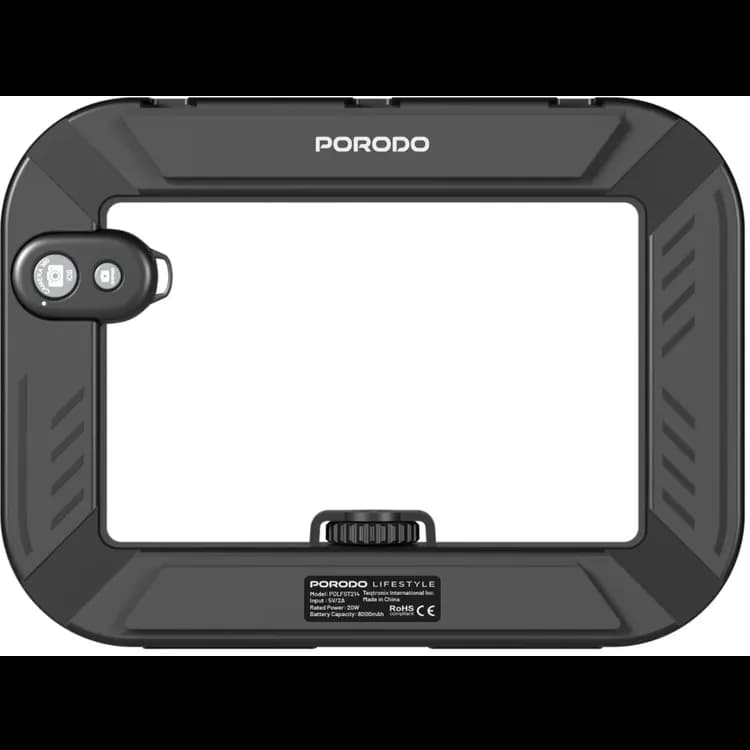 Porodo Vlogging Light - 240 LEDs, Adjustable Color Temp, Bluetooth 5