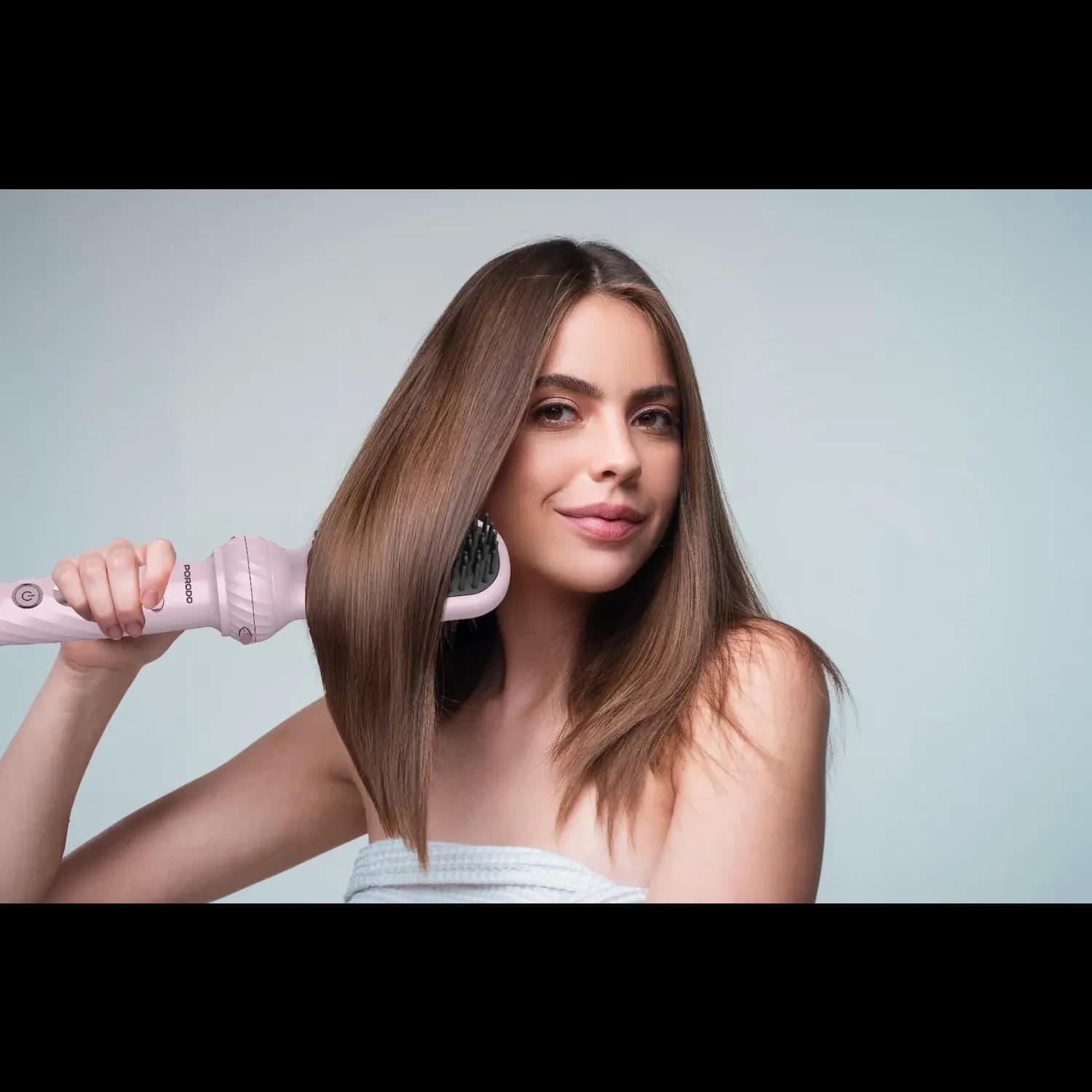 Porodo Hair Styler 5-in-1 - Auto-Wrap Curling & Straightening, Pink 2