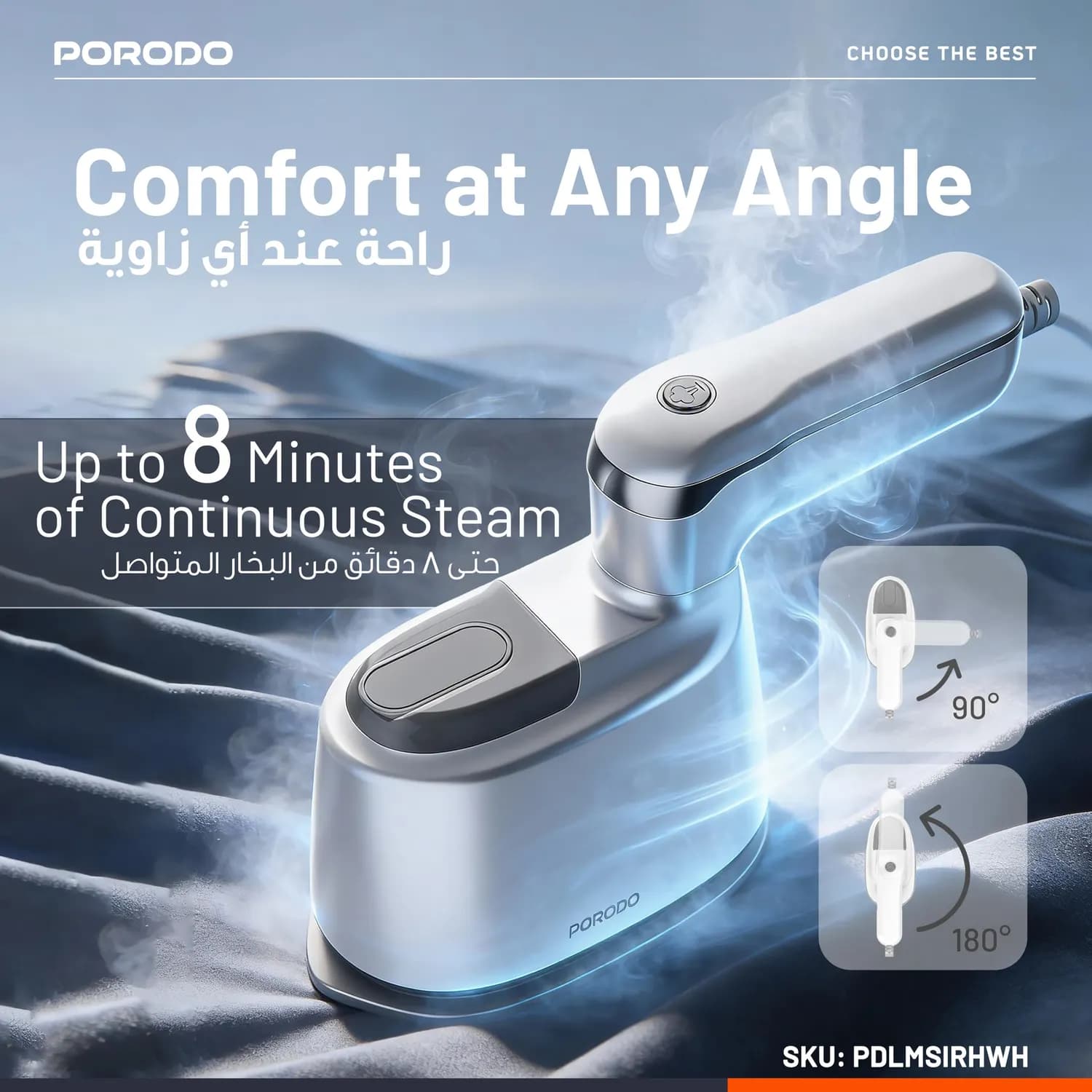Porodo Dual Burner Camping Stove - 5000W Stainless Steel, Black 4
