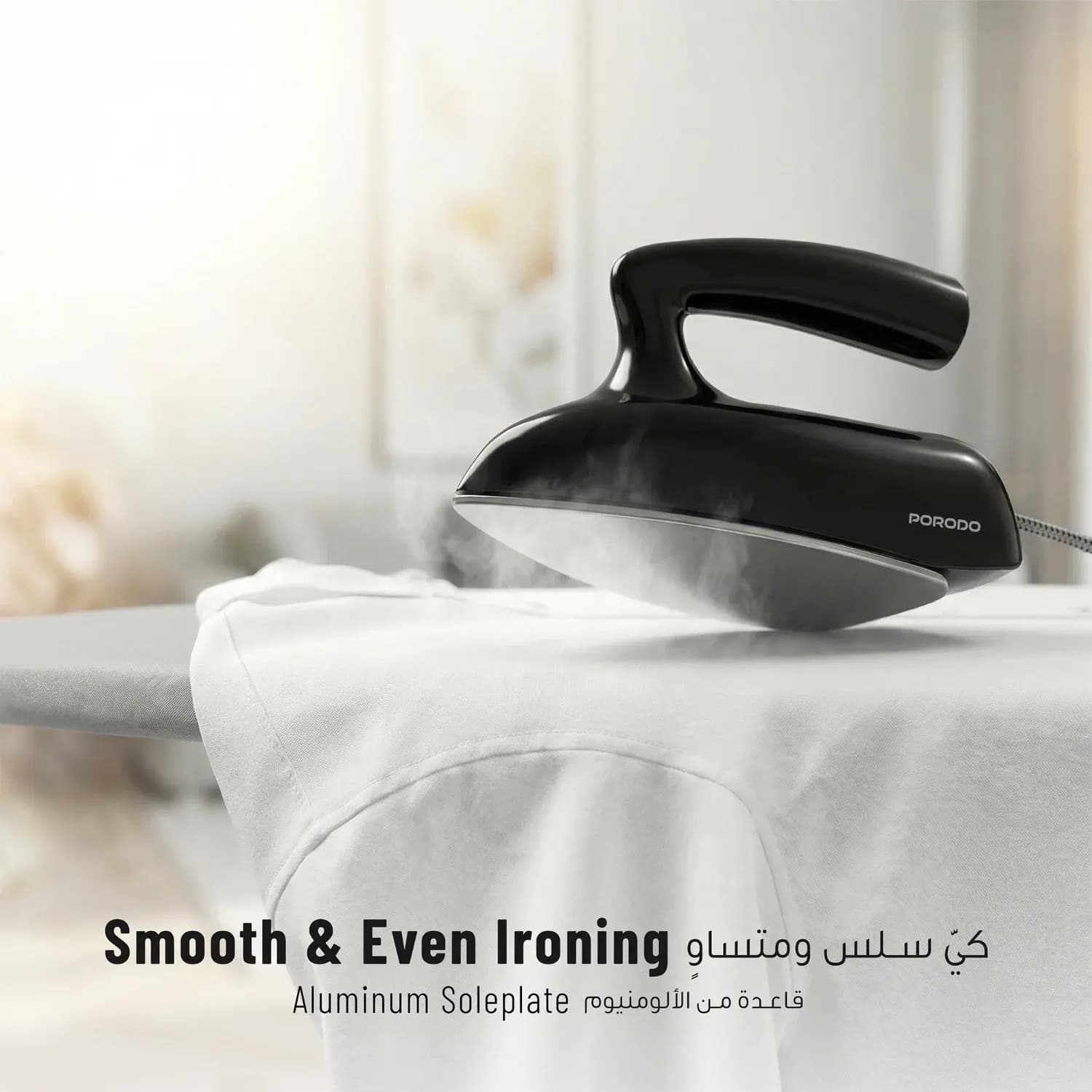 Porodo Ironix Mini Portable Iron Steamer - Black 5