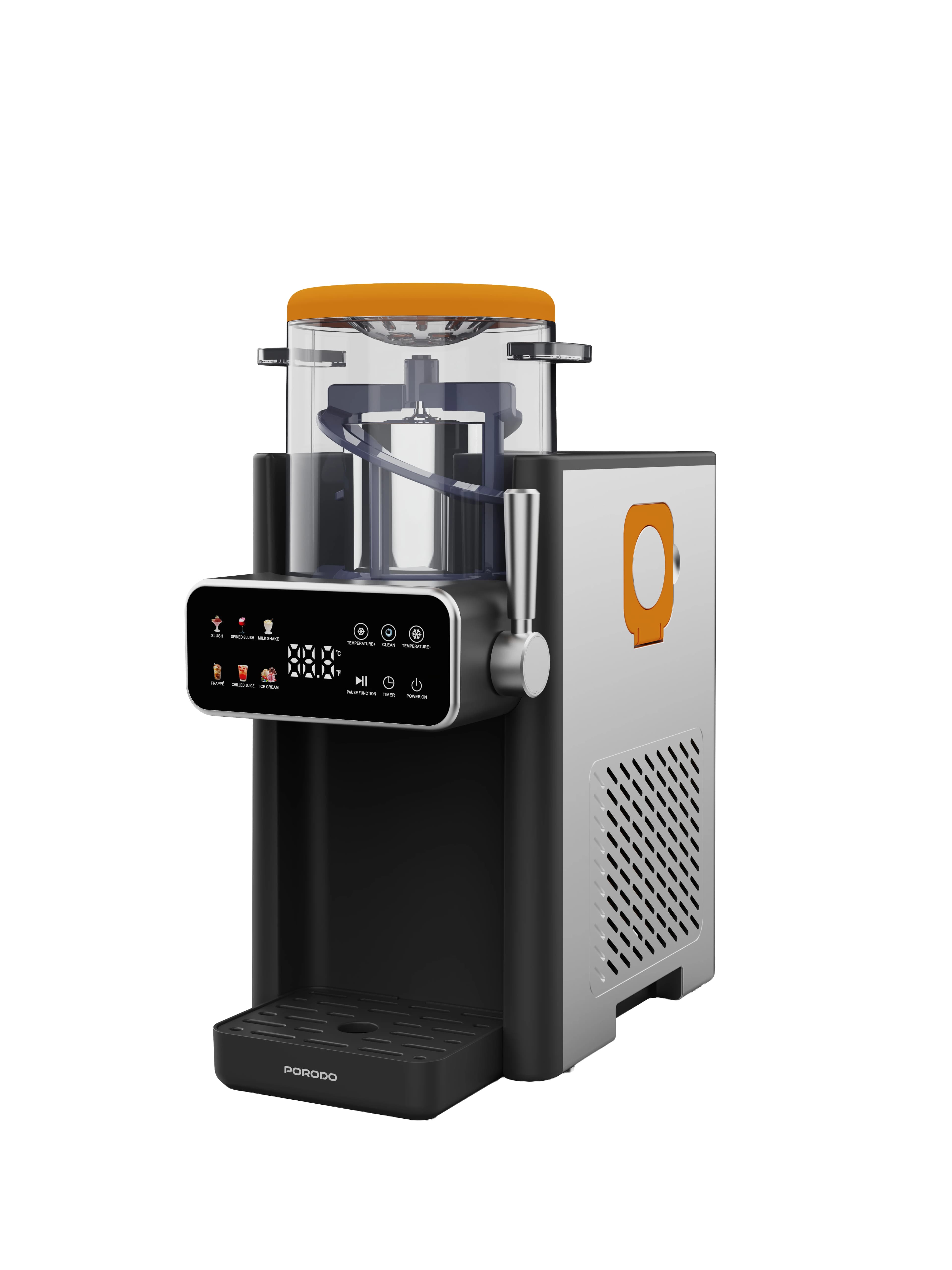 Porodo Frappé Ice Cream & Slushie Maker with 7 Modes, PDLFST2506BKOG - Black/Orange 2