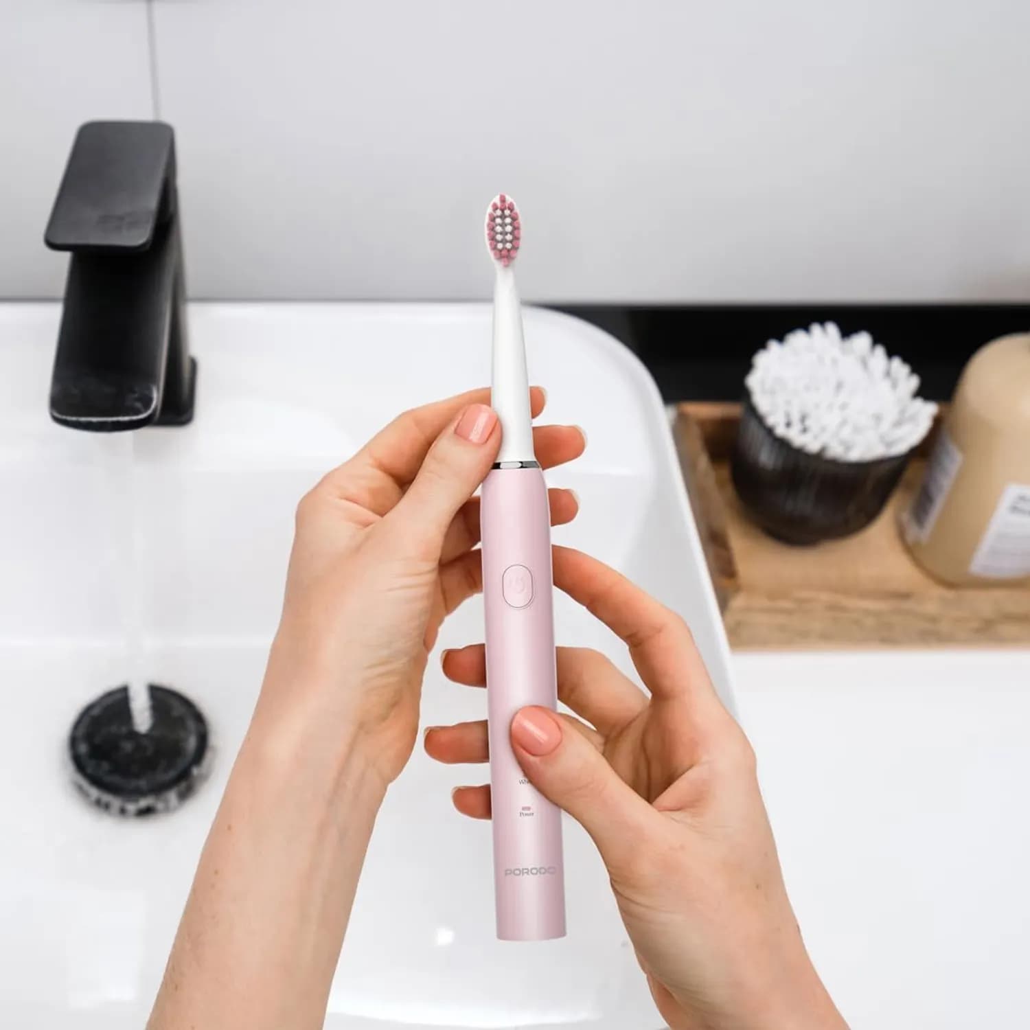 Porodo Electric Toothbrush - 100-Day Battery, Pink — Pink 2