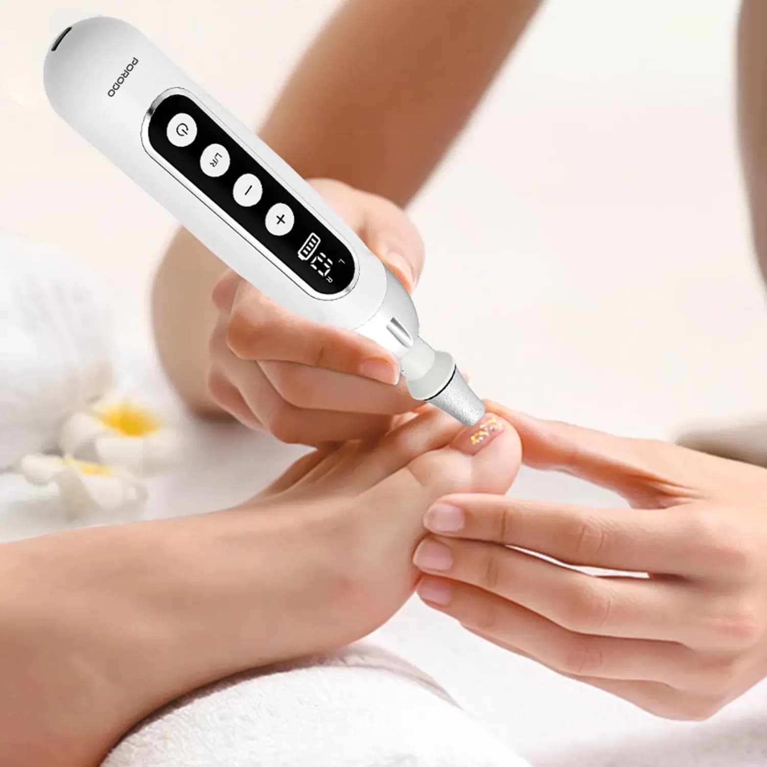 Porodo Electric Nail Drill 8-in-1 - 10 Speed Levels, Rechargeable 4