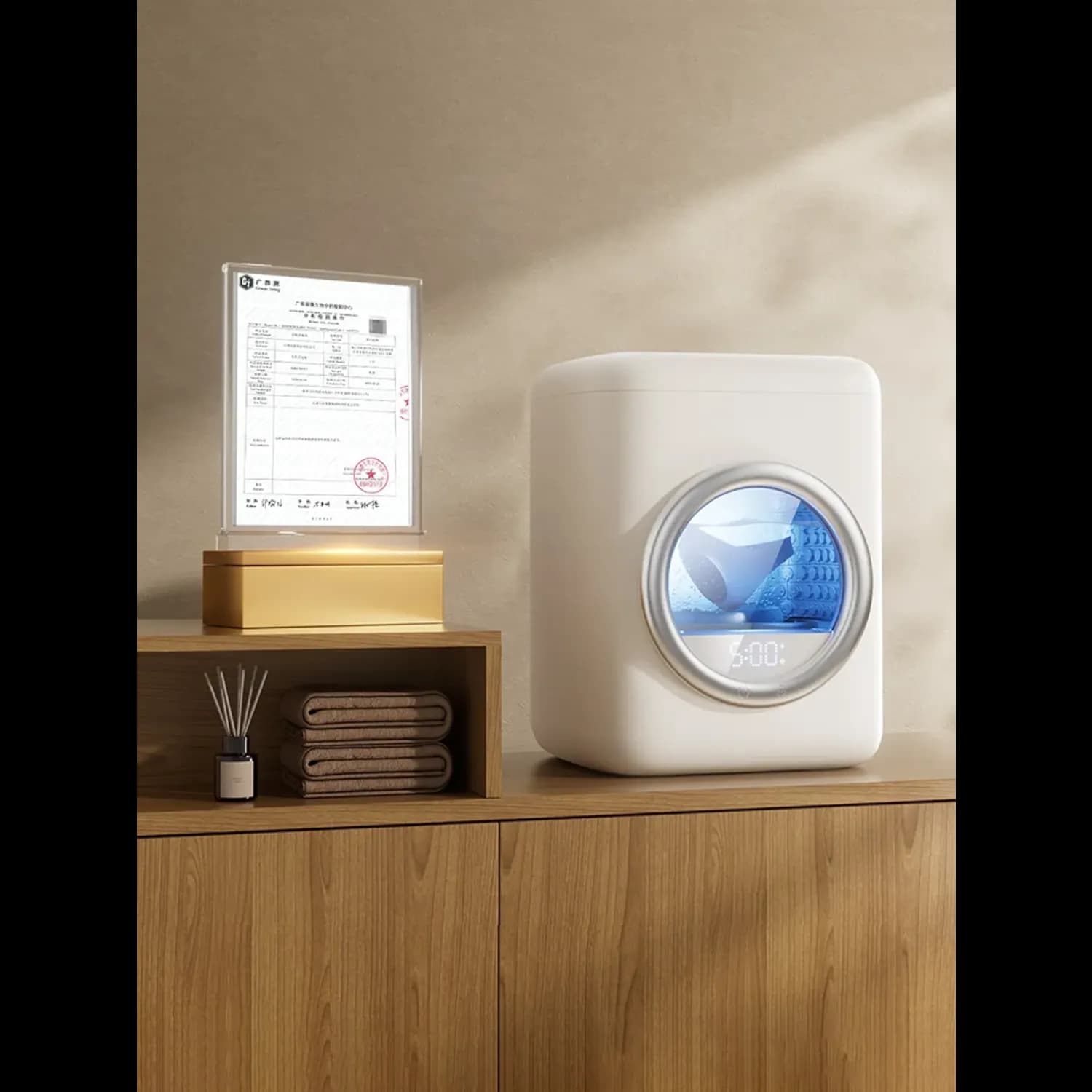 Porodo Mini Washing Machine - 1.7L Portable, White 3