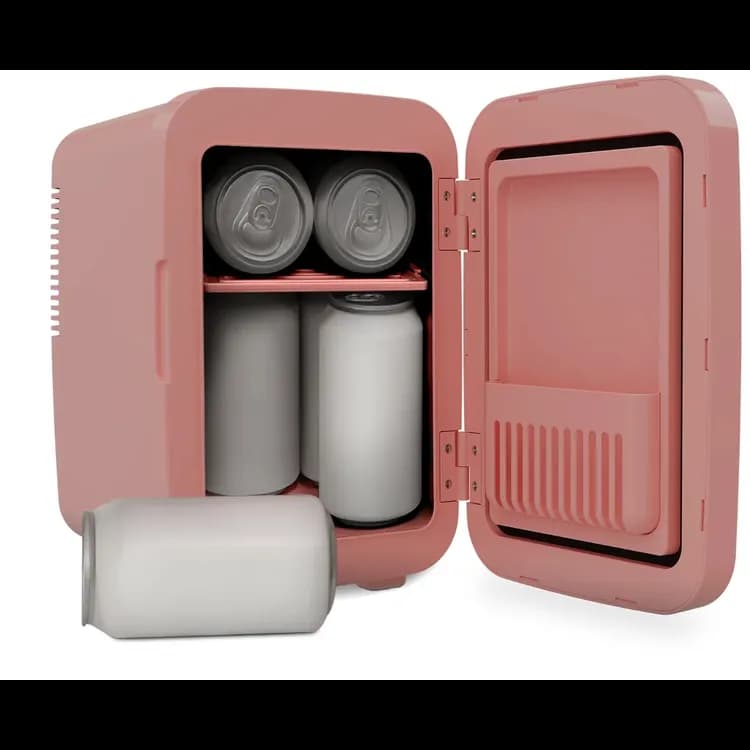 Porodo Mini Makeup Fridge - 4L, LED Mirror, Pink 5
