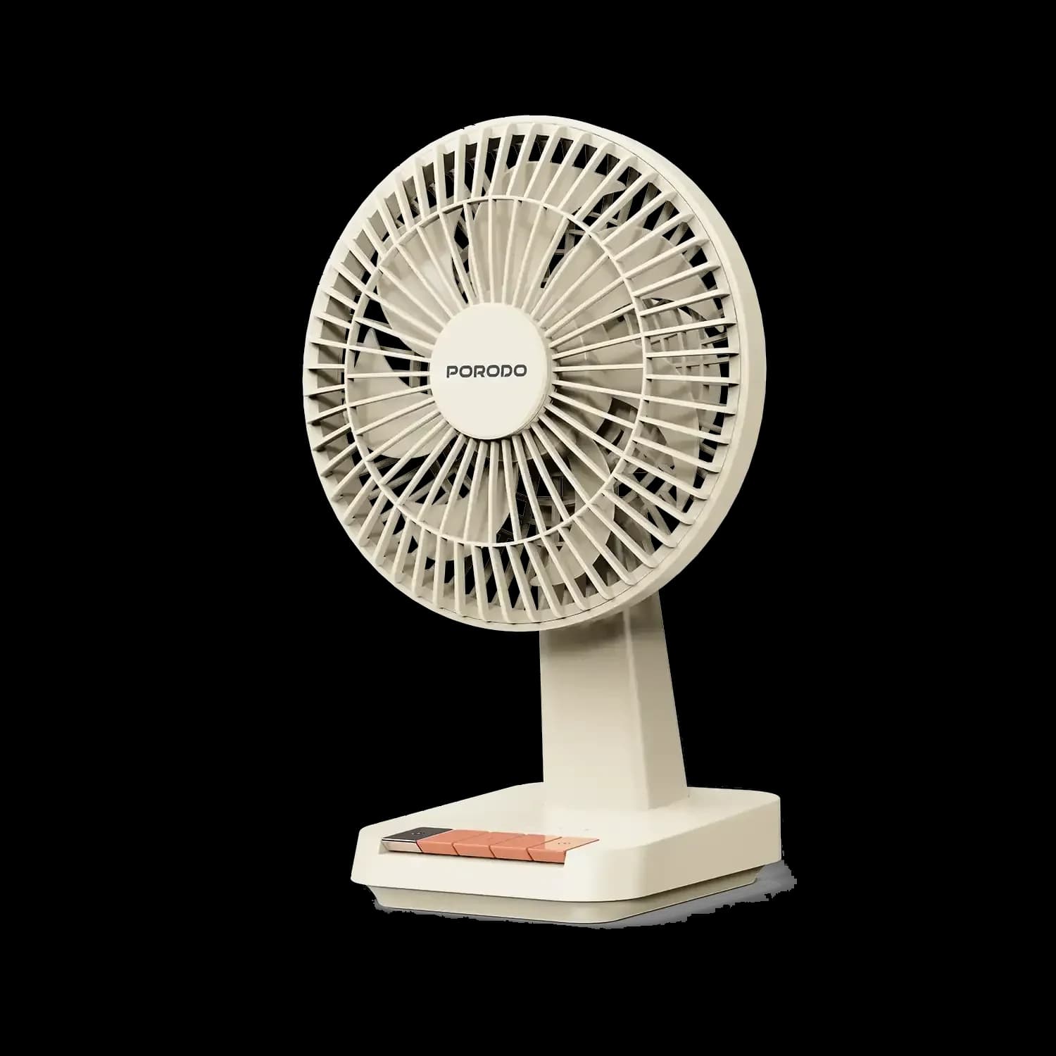 Porodo Desk Fan Chillo - Portable, Oscillation, Beige 1 Porodo Desk Fan Chillo - Portable, Oscillation, Beige 1