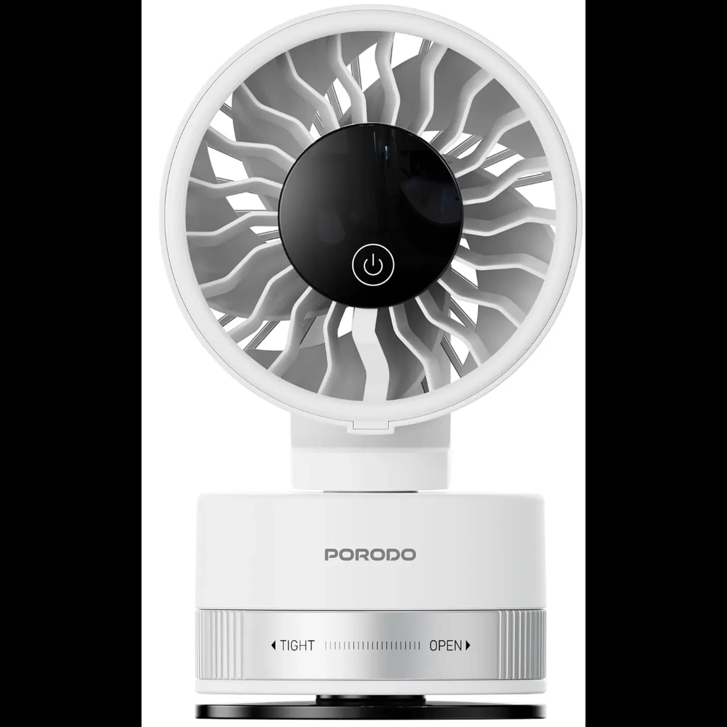 Porodo Lifestyle Portable Suction Cup Fan, 4000mAh Rechargeable, - White 6