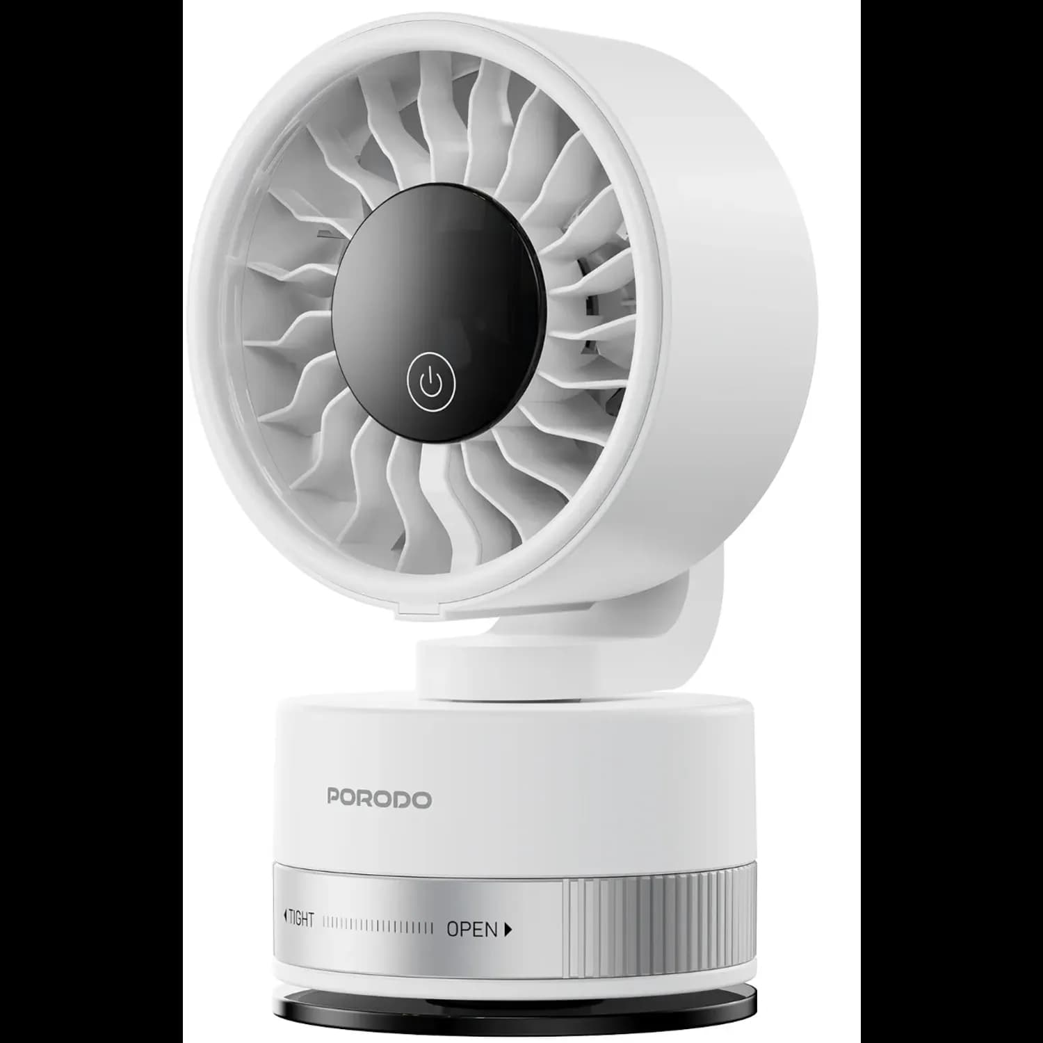 Porodo Lifestyle Portable Suction Cup Fan, 4000mAh Rechargeable, - White 2