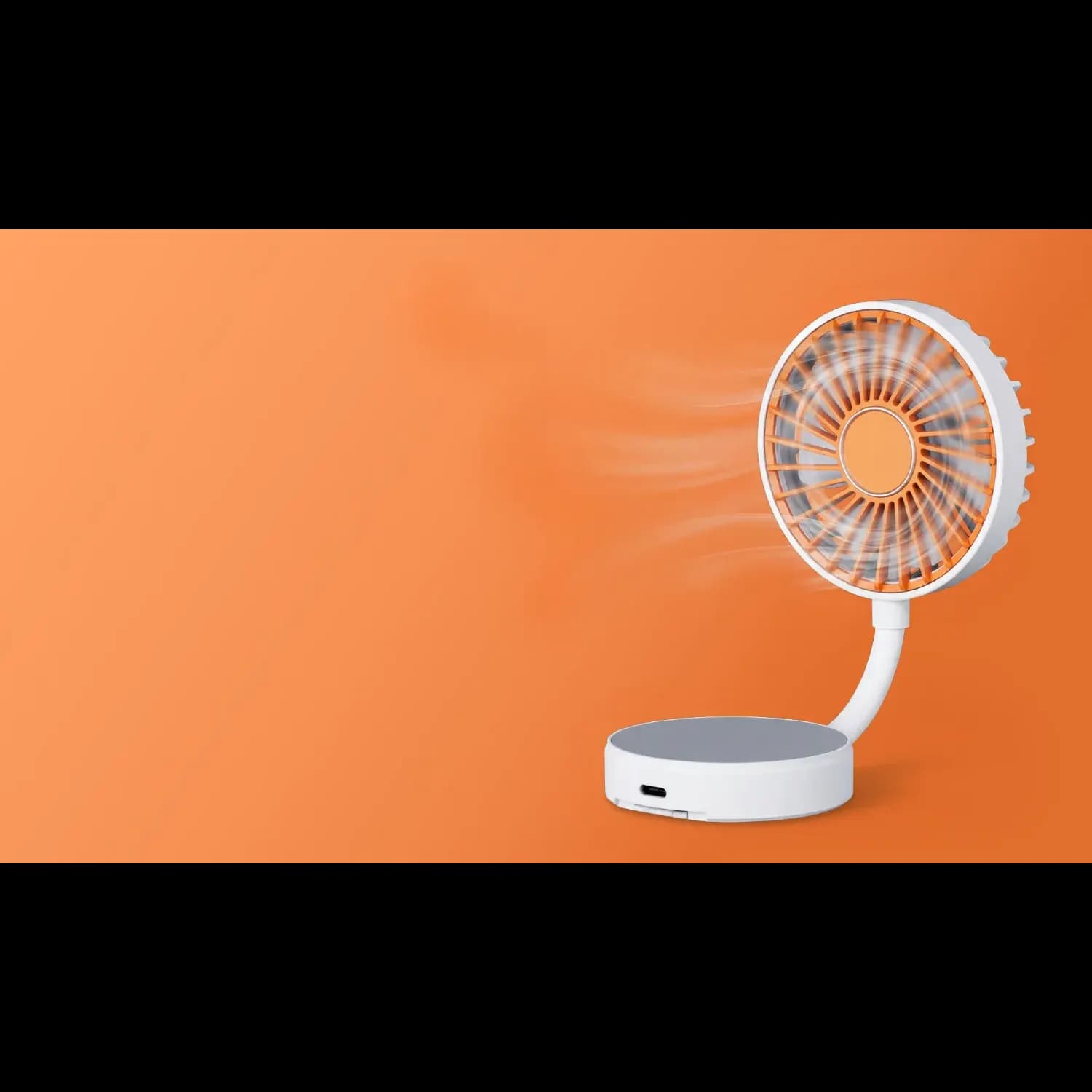 Porodo Rechargeable Fan Chillo Mag - 1200mAh, White 5