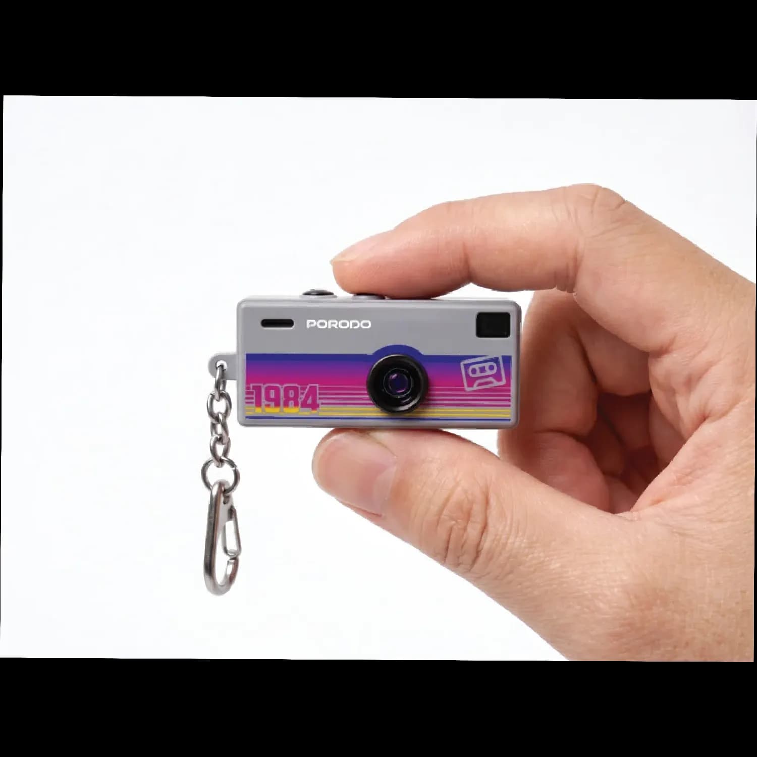 Porodo Digital Camera Memo II - Thumb-Sized, Gray — Yellow 2