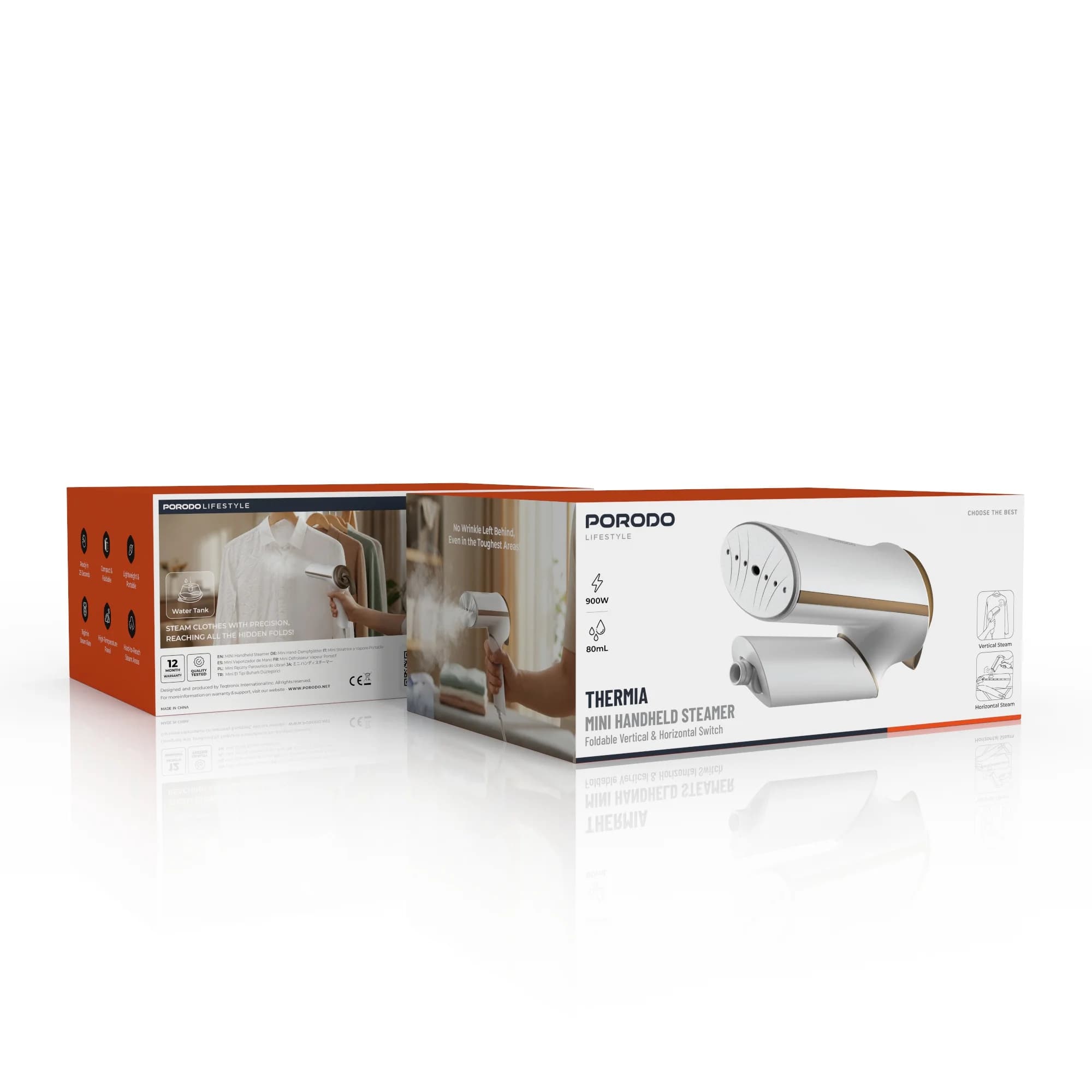 Porodo Handheld Steamer Thermia Mini PDLFSTHG8023WH - Compact, White 2