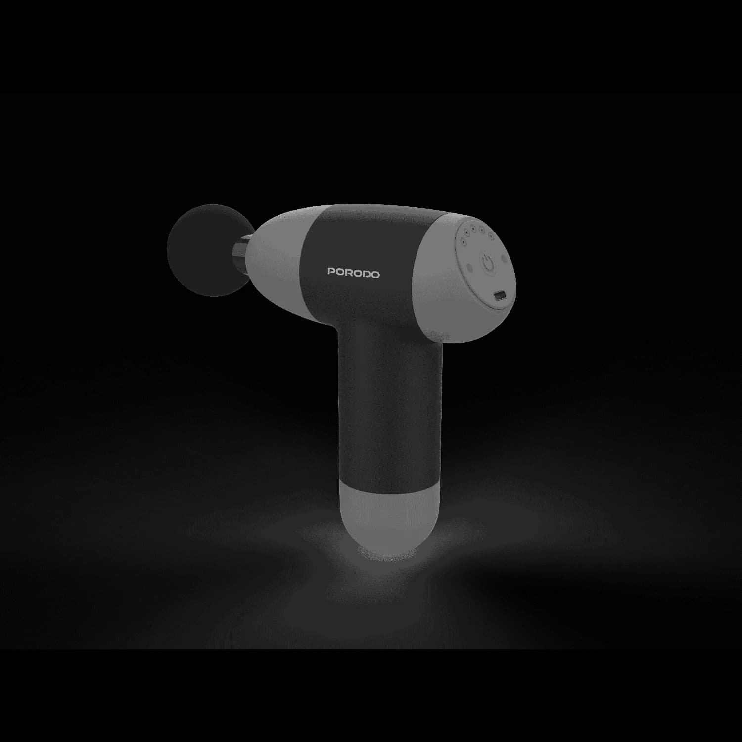 Porodo Handheld Massager EaseOn - 4 Heads, Black & Grey 1 Porodo Handheld Massager EaseOn - 4 Heads, Black & Grey 1