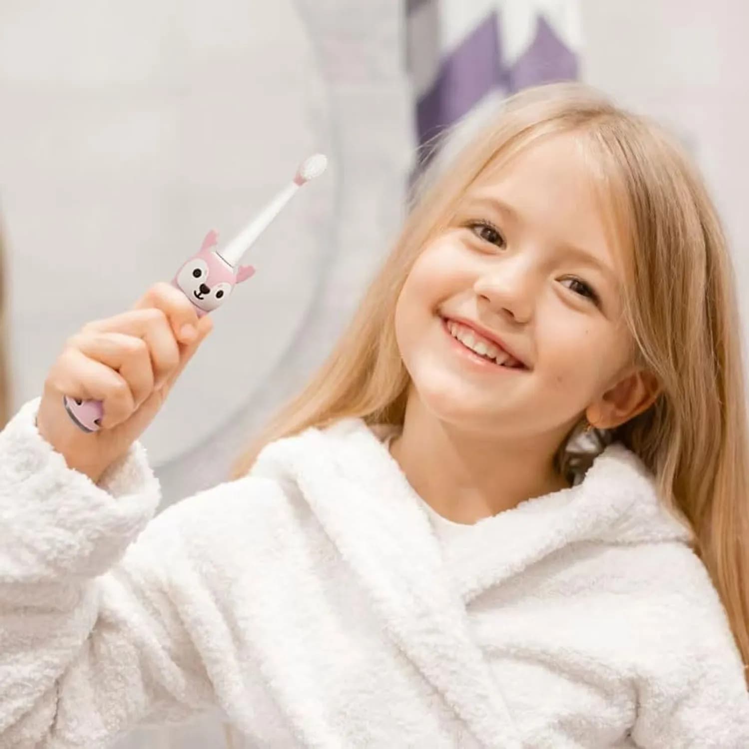 Porodo Kids Electric Toothbrush - Rechargeable Sonic, Pink — Pink 2