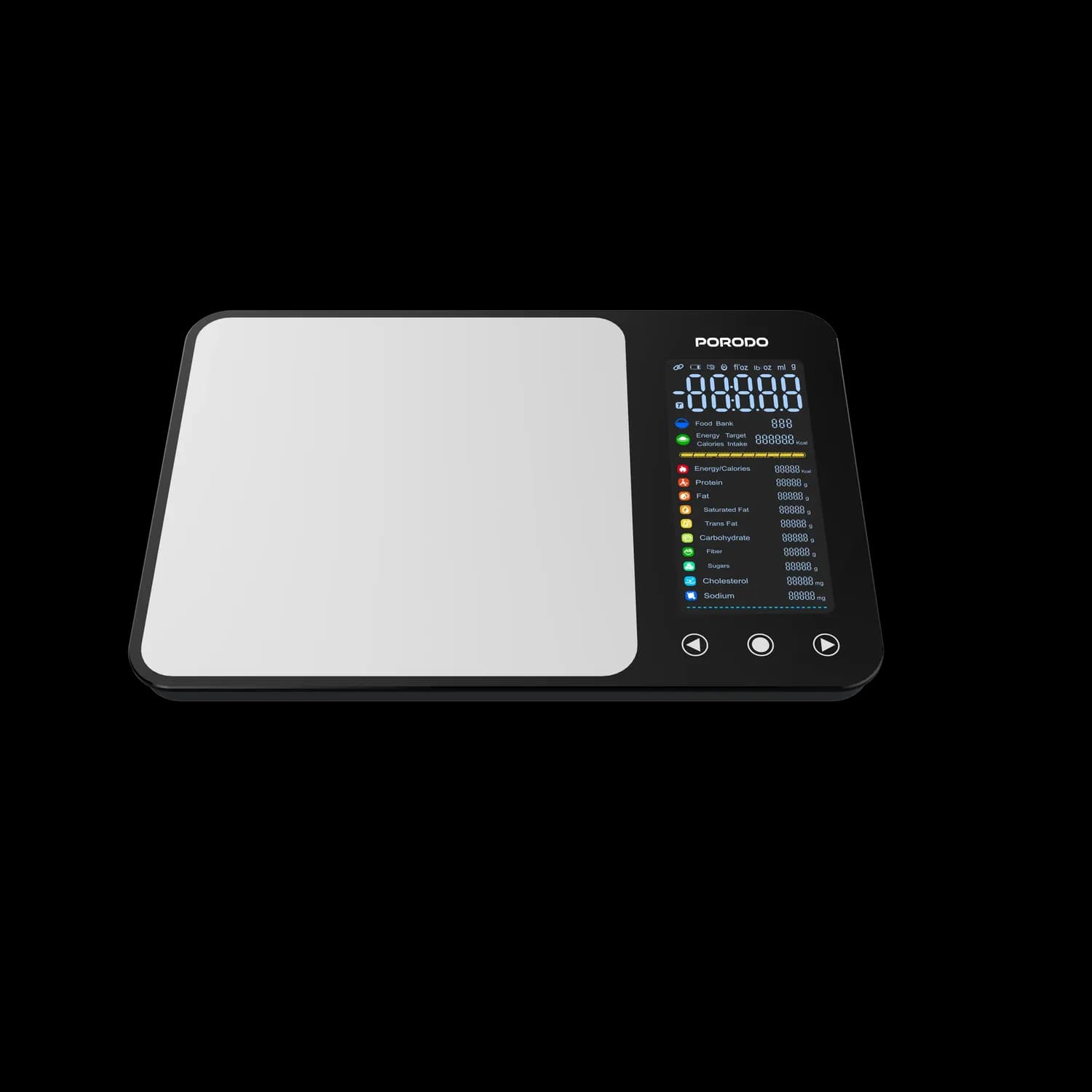 Porodo Smart Food Scale - Bluetooth App, Waterproof, Silver 5