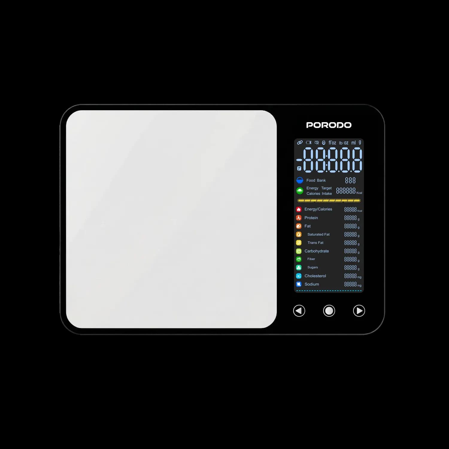 Porodo Smart Food Scale - Bluetooth App, Waterproof, Silver 1 Porodo Smart Food Scale - Bluetooth App, Waterproof, Silver 1