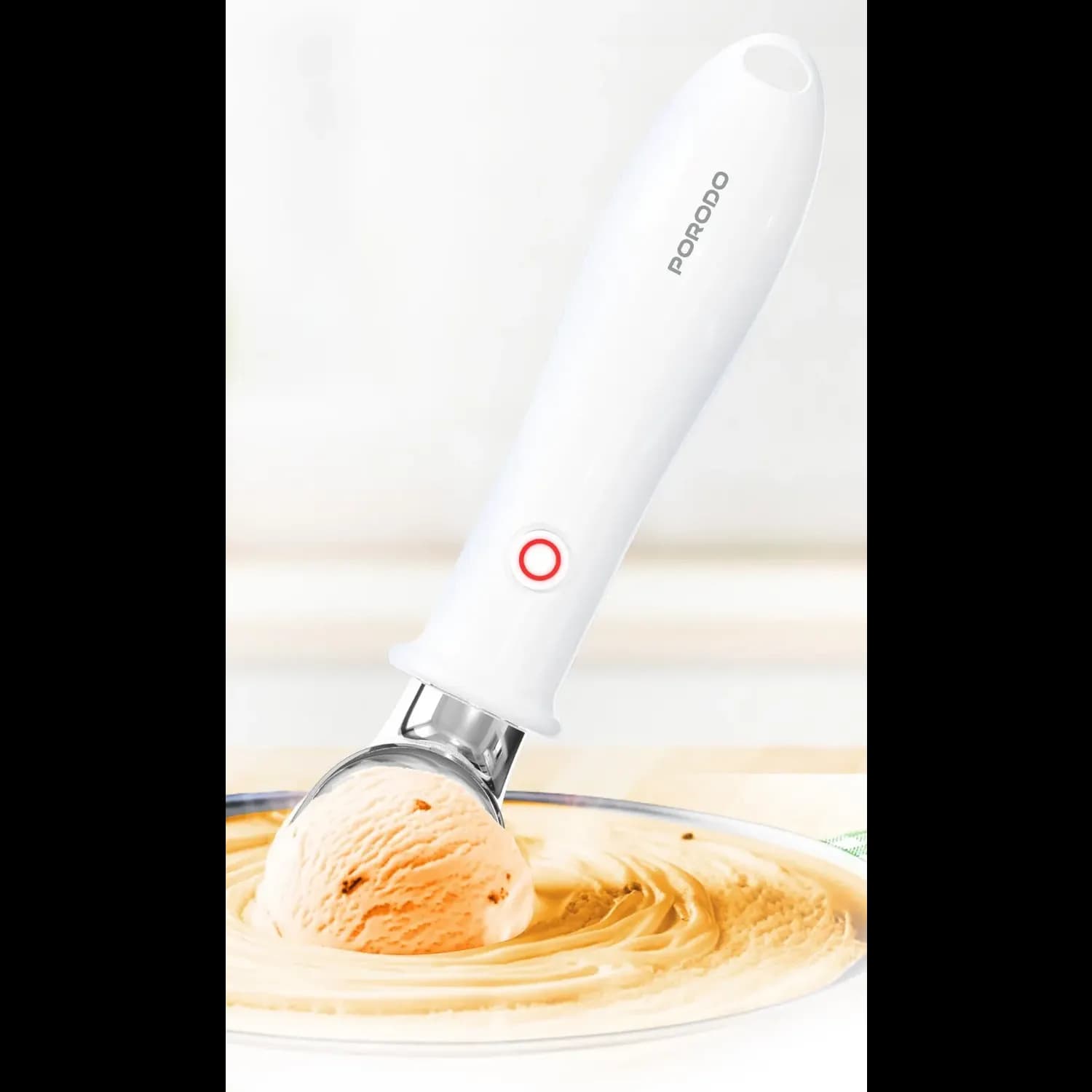 Porodo Heated Ice Cream Scoop - Dual Heat Modes, White 4