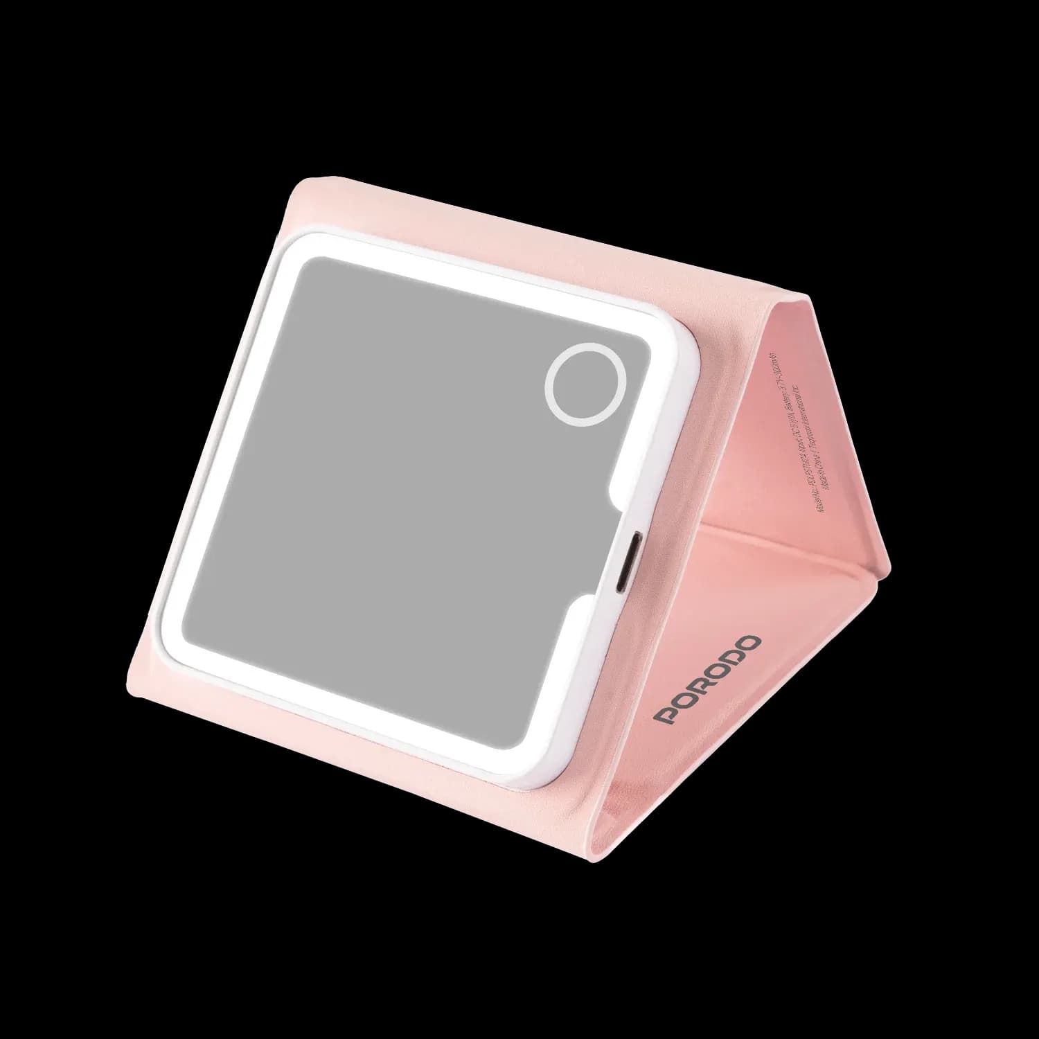 Porodo Makeup Mirror Lily - LED Tri-Fold, Pink 1 Porodo Makeup Mirror Lily - LED Tri-Fold, Pink 1