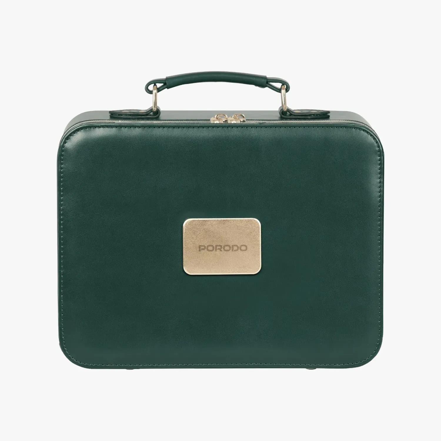 Porodo Travel Makeup Bag - Detachable LED Mirror, Green 5