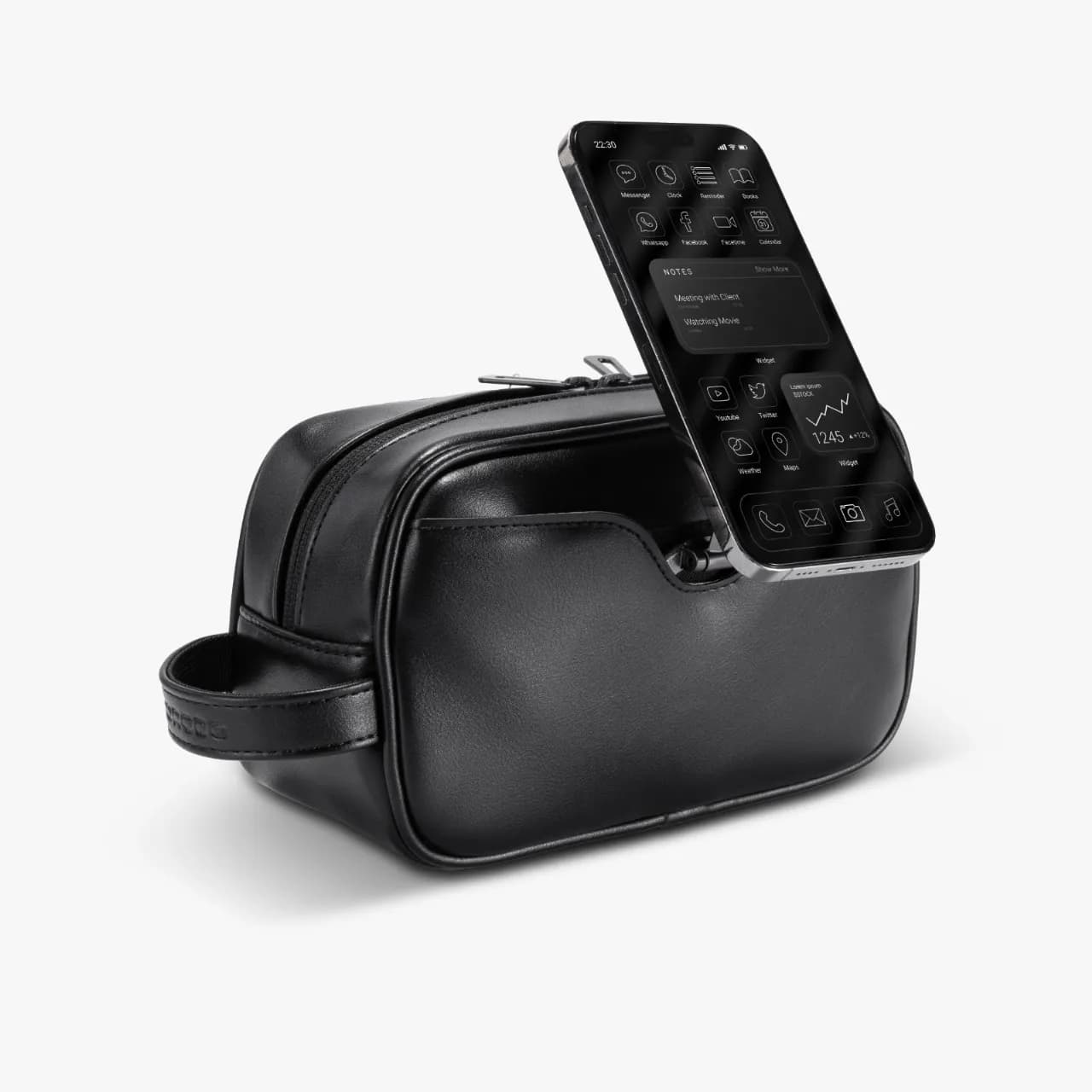 Porodo Lifestyle MagSafe Travel Organizer Pouch with Phone Holder 4