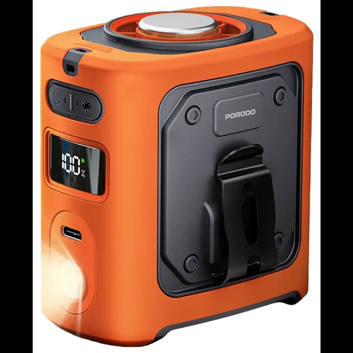 Porodo Cooling Waist Fan Chillo Coolclip - 5-Speed, Orange 2