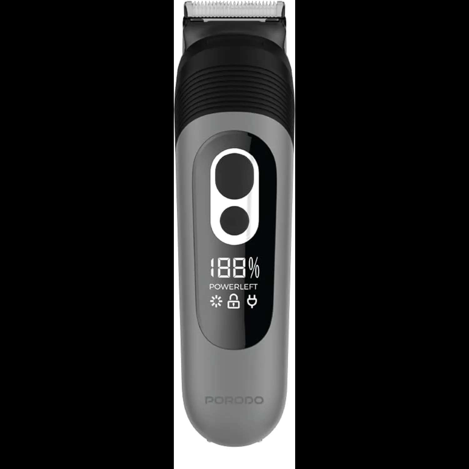 Porodo Grooming Kit - IPX7 Waterproof, LED Display, Black 2