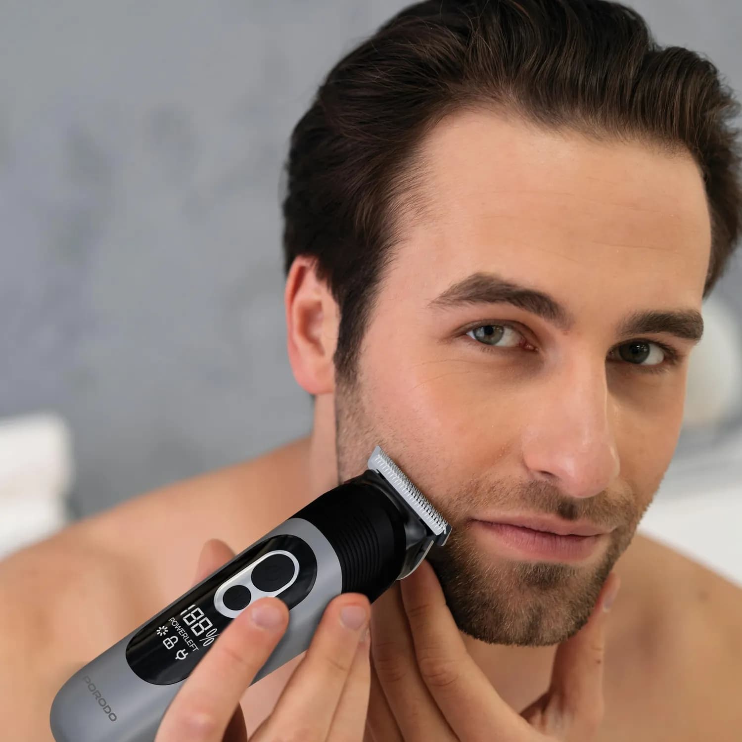 Porodo Grooming Kit - IPX7 Waterproof, LED Display, Black 4