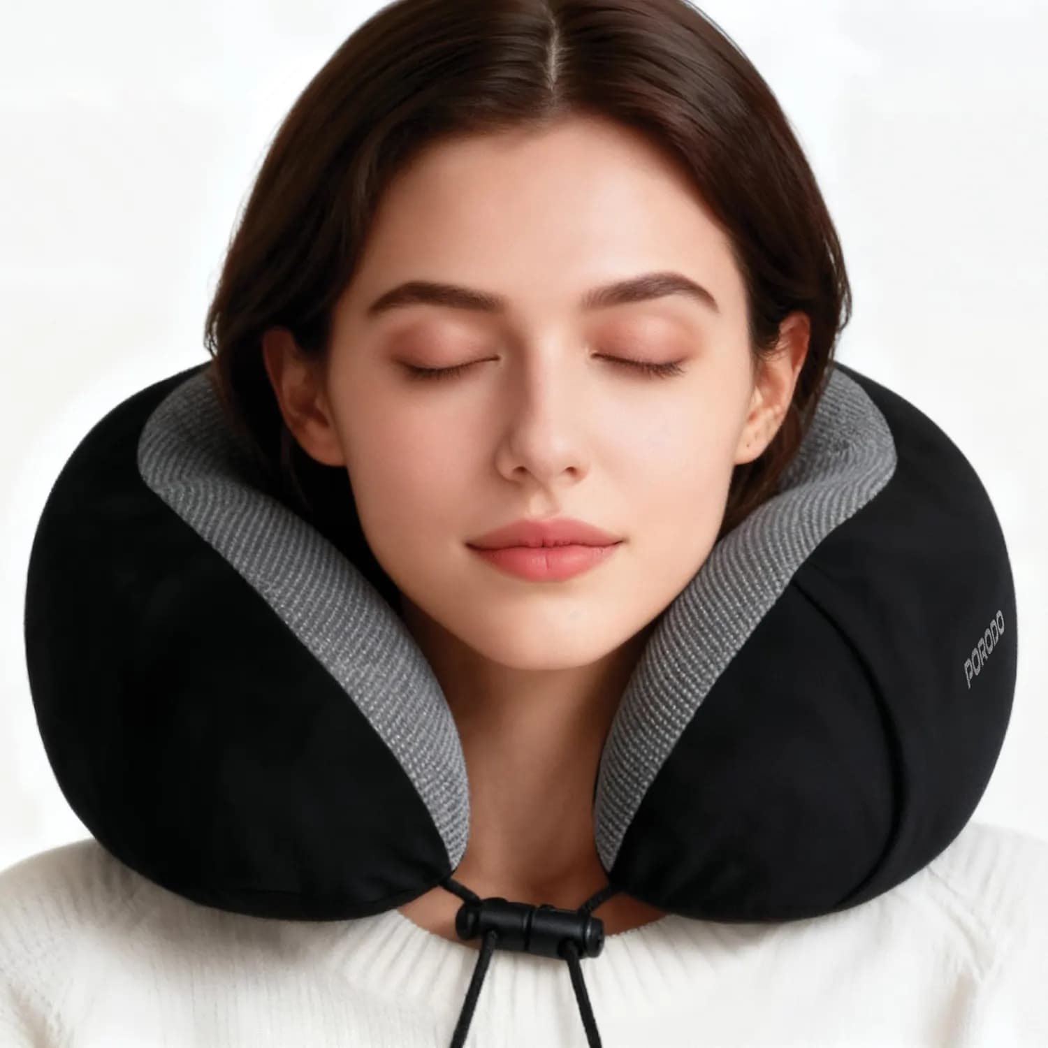 Porodo Travel Blanket & Pillow Set - Memory Foam, Black 4