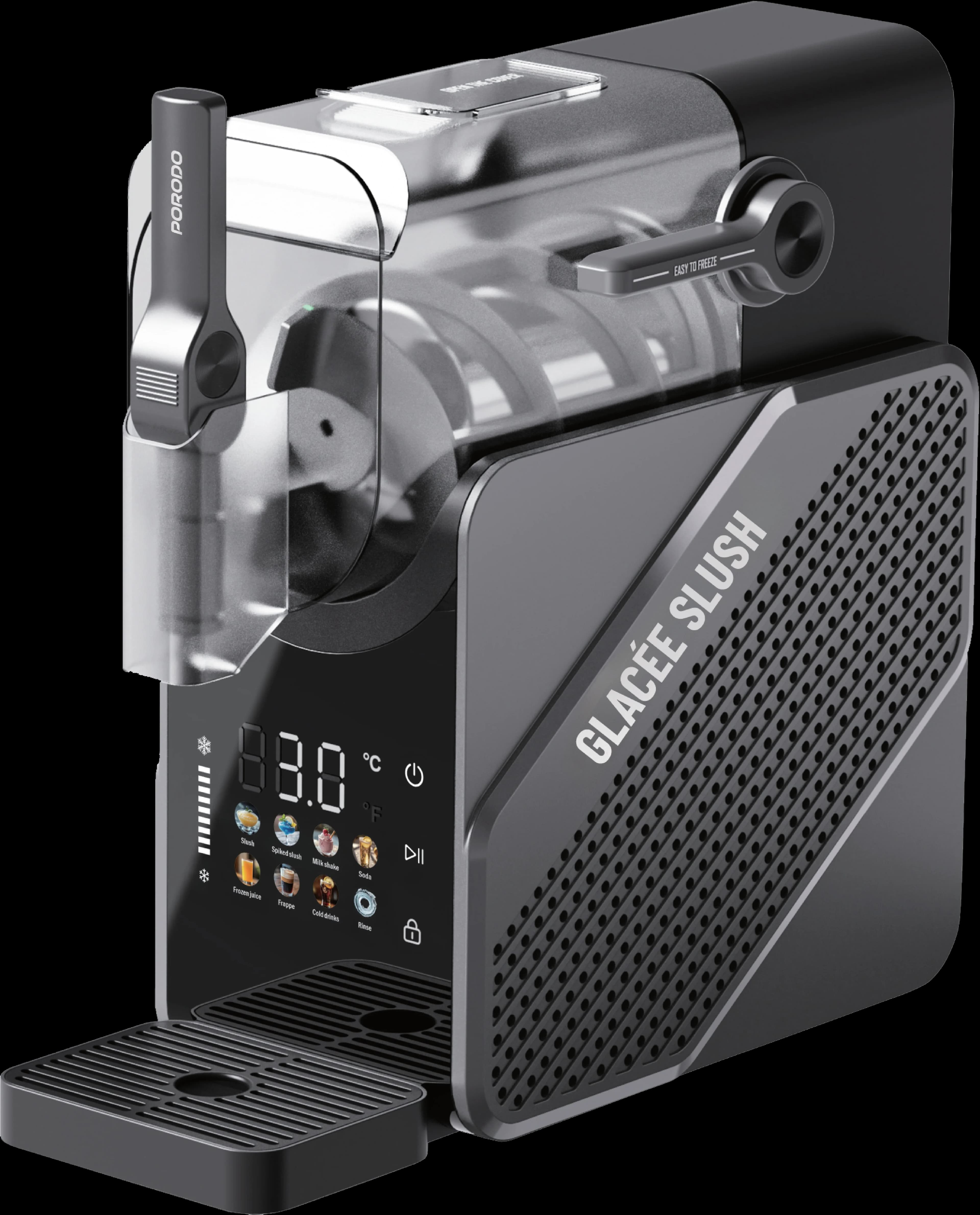 Porodo GLACÉE 2-in-1 Ice Cream & Slushie Maker, PDLFSTXRJGY - Black 2