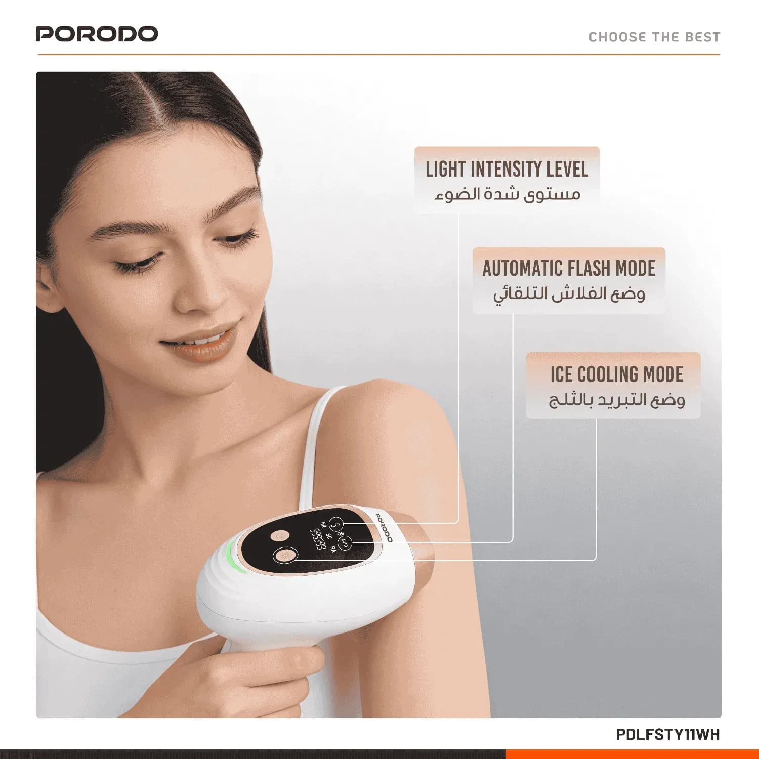 Porodo IPL Hair Removal - Lavender, White 2