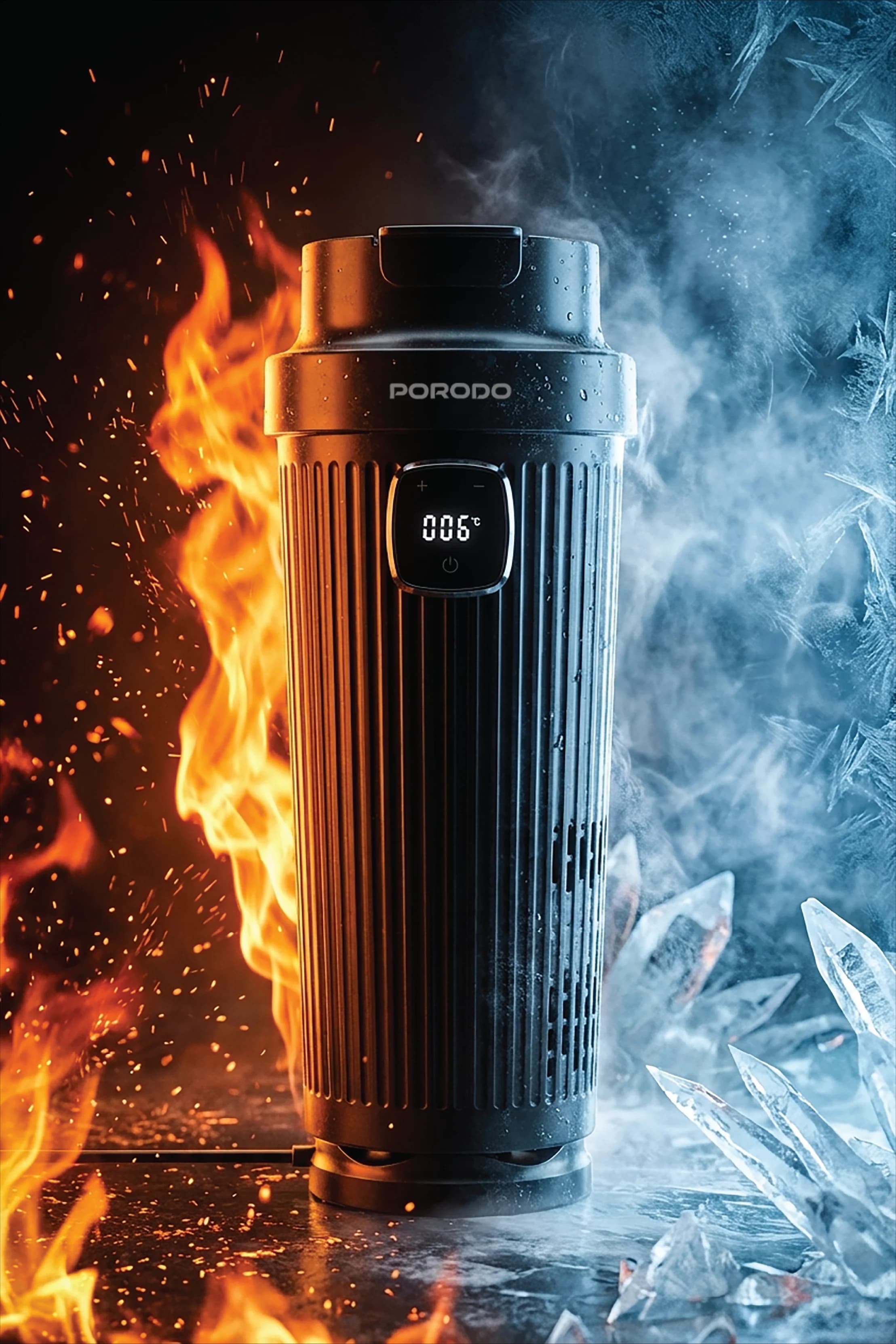 Porodo Electric Car Kettle Kettura PDLFSTZ016BK - Portable, Black 1 Porodo Electric Car Kettle Kettura PDLFSTZ016BK - Portable, Black 1