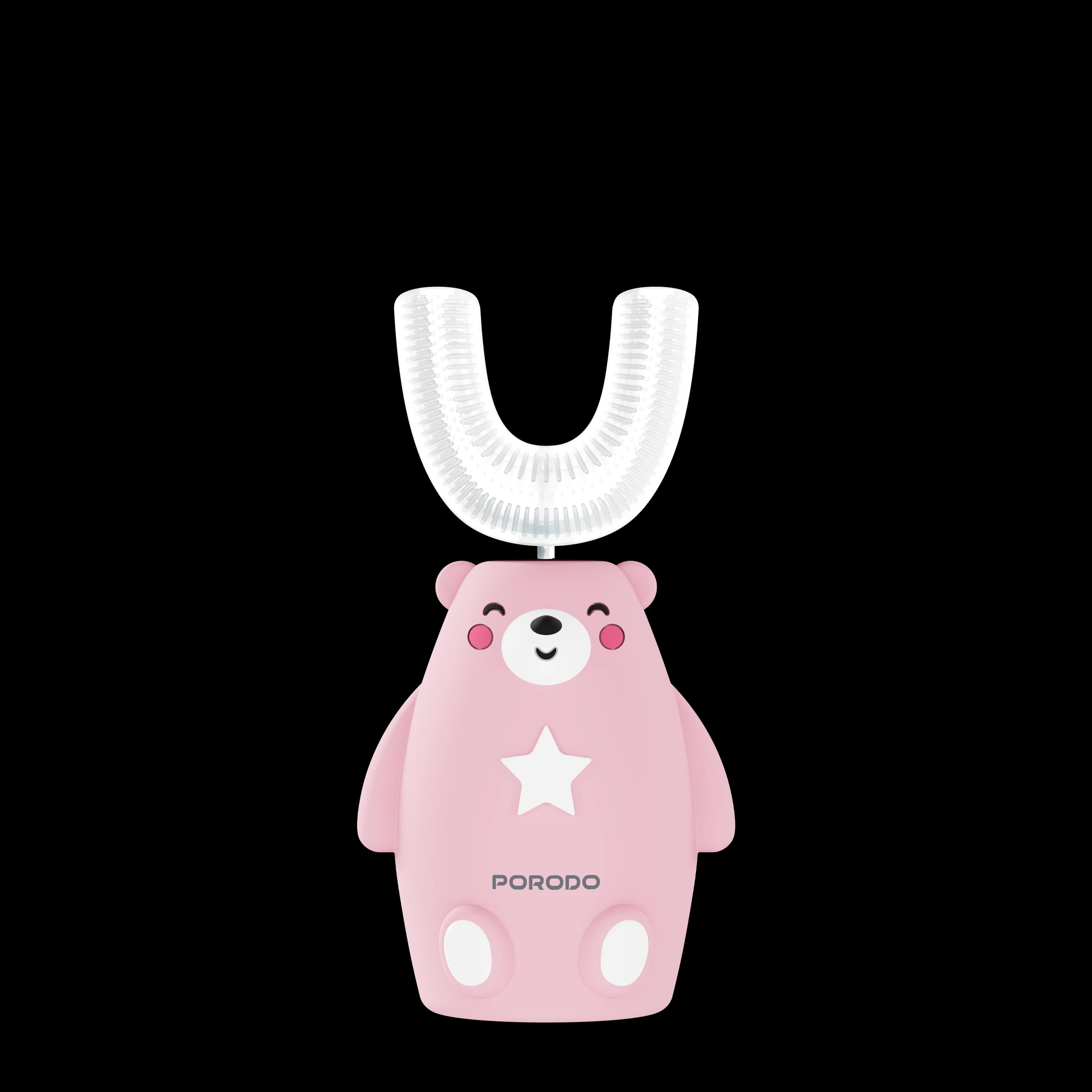 Porodo Electric Silicone Toothbrush Totlo PDLFSTZ2UPK - Kids, Pink 2
