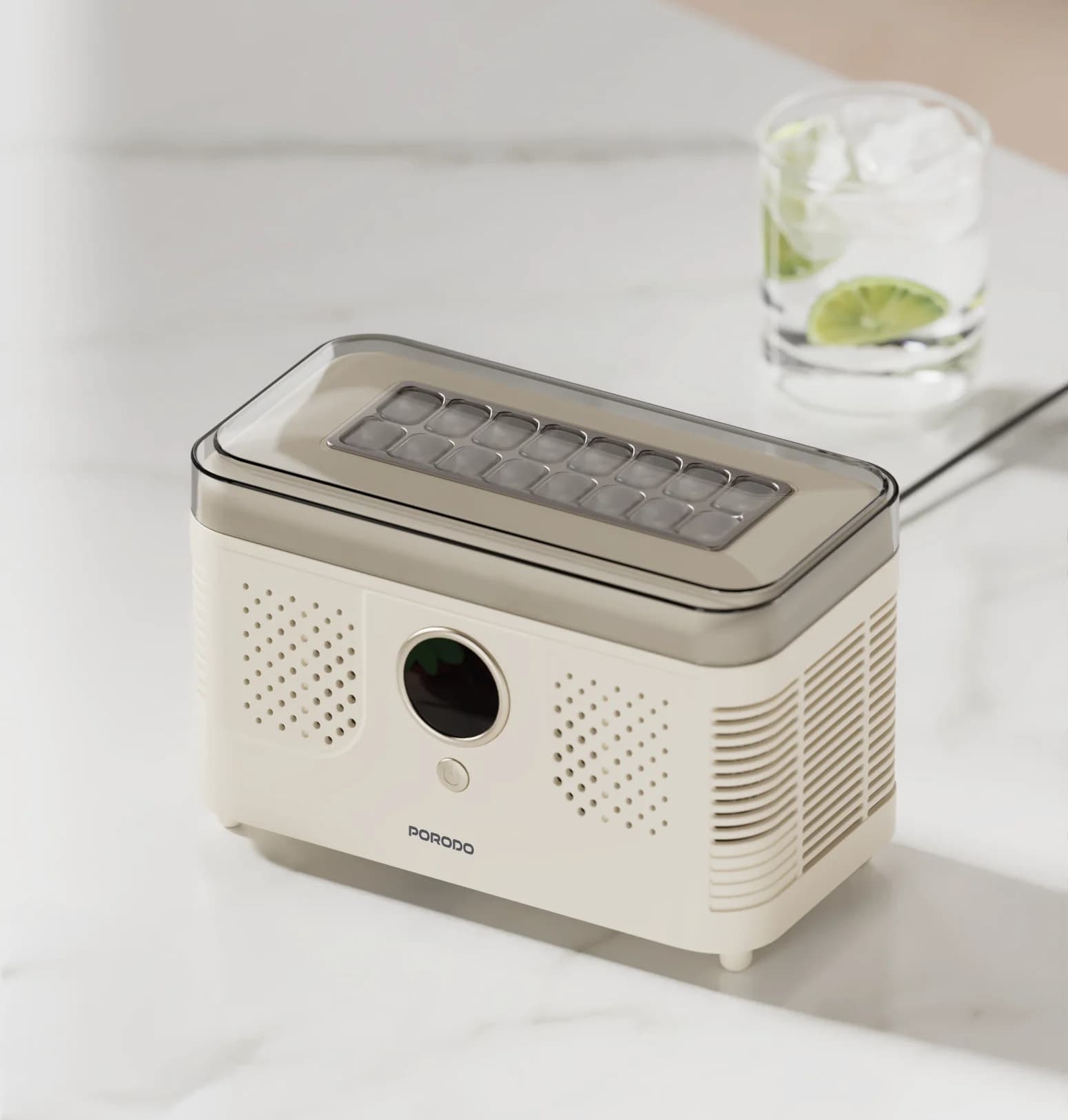 Porodo Ice Cube Maker FROSTIQ PDLFSTZBJ04BG - Portable, Beige 3