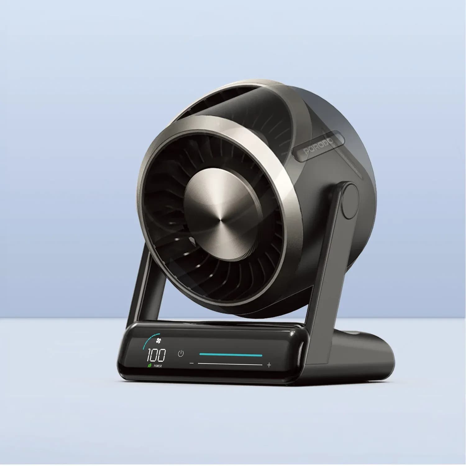 Porodo Desktop Fan Chillo Core - LED Display, Black 6