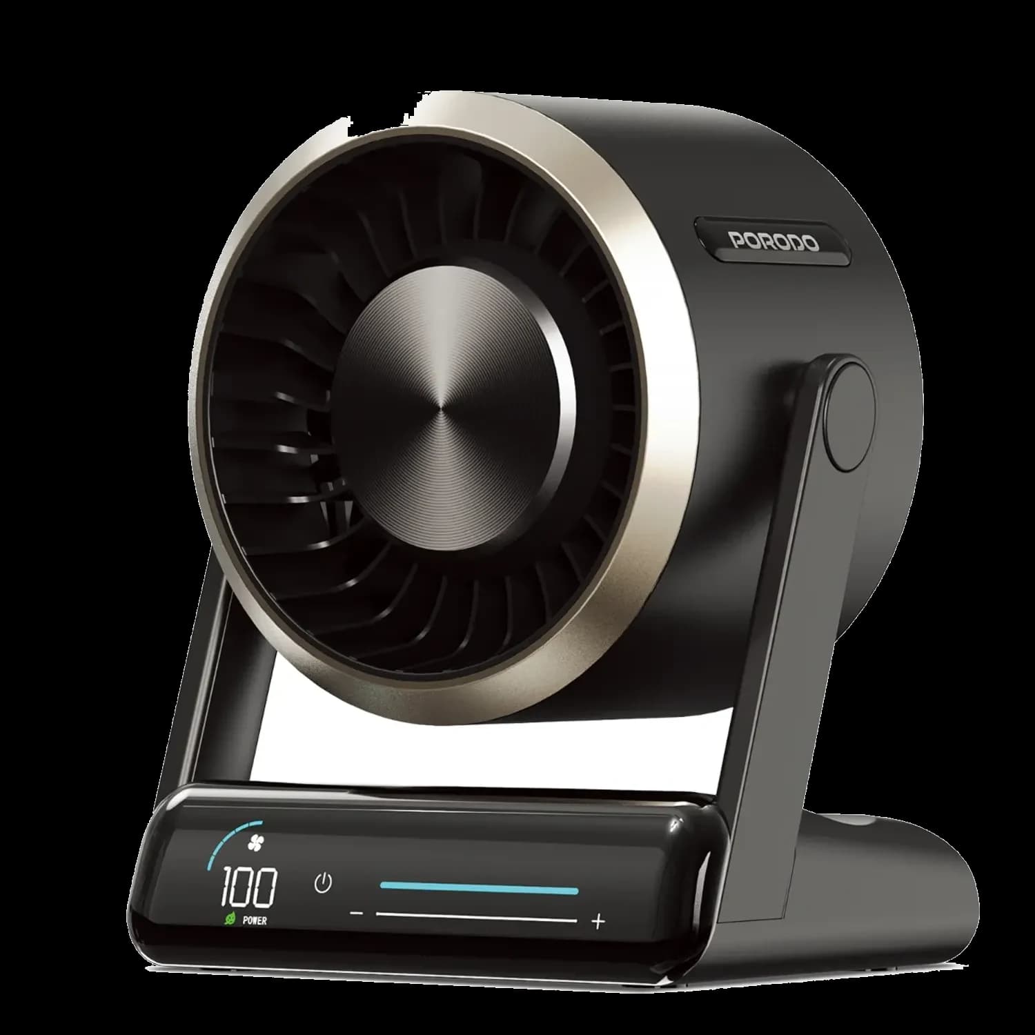 Porodo Desktop Fan Chillo Core - LED Display, Black 1 Porodo Desktop Fan Chillo Core - LED Display, Black 1