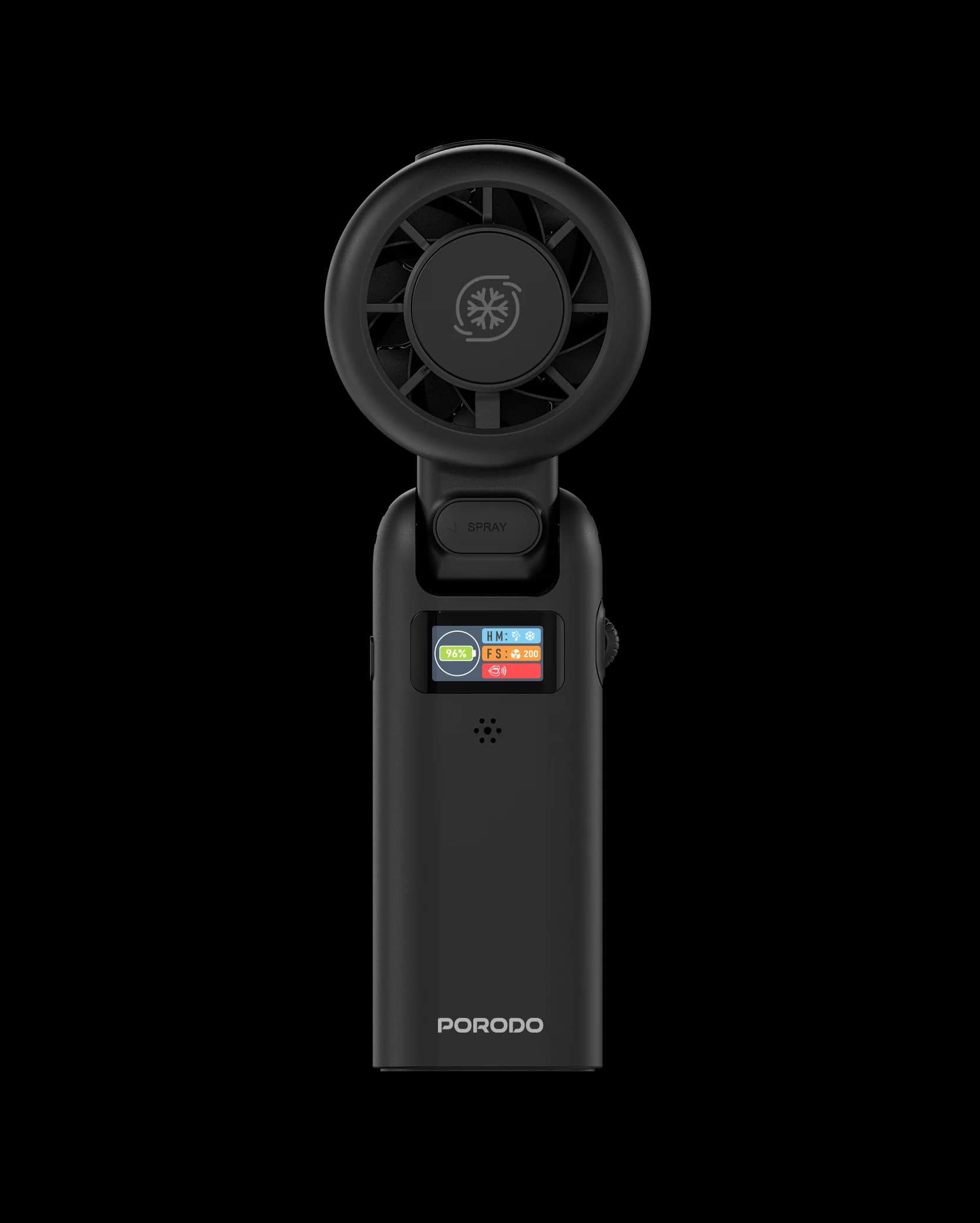 Porodo Fan Chillo Bot PDLIG218BK - AI Voice Control, Black 3