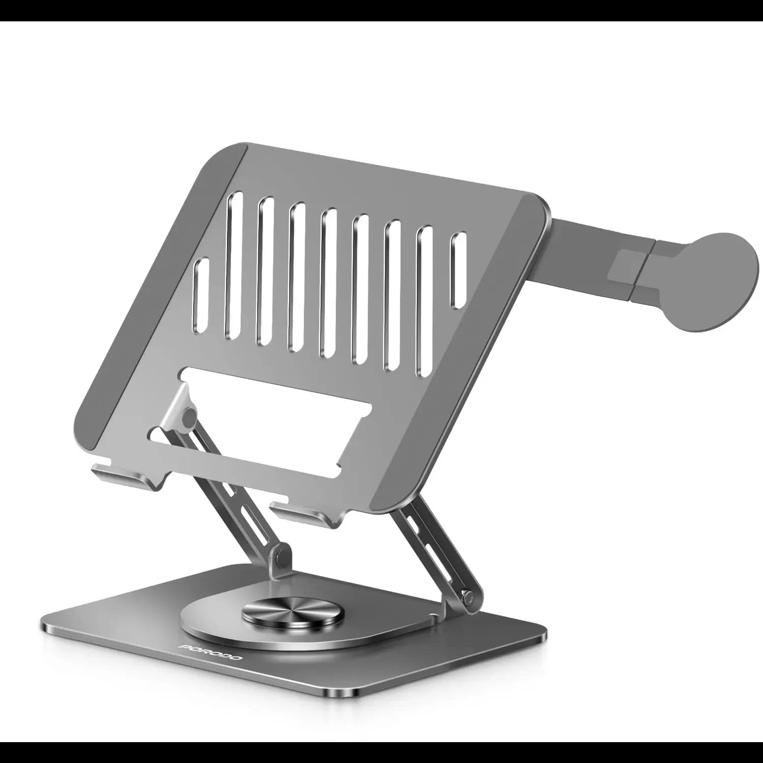 Porodo Laptop Stand - Foldable 360° Dual-Use, Gray 1 Porodo Laptop Stand - Foldable 360° Dual-Use, Gray 1