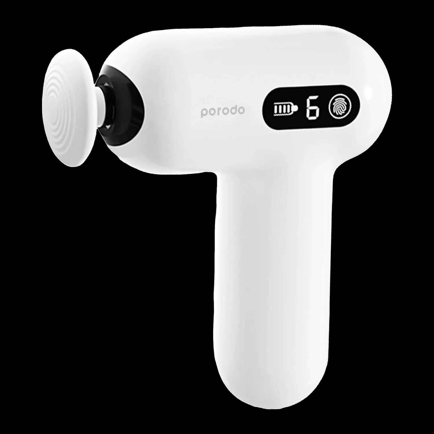 Porodo Massage Gun - 6 Speed, White 1 Porodo Massage Gun - 6 Speed, White 1