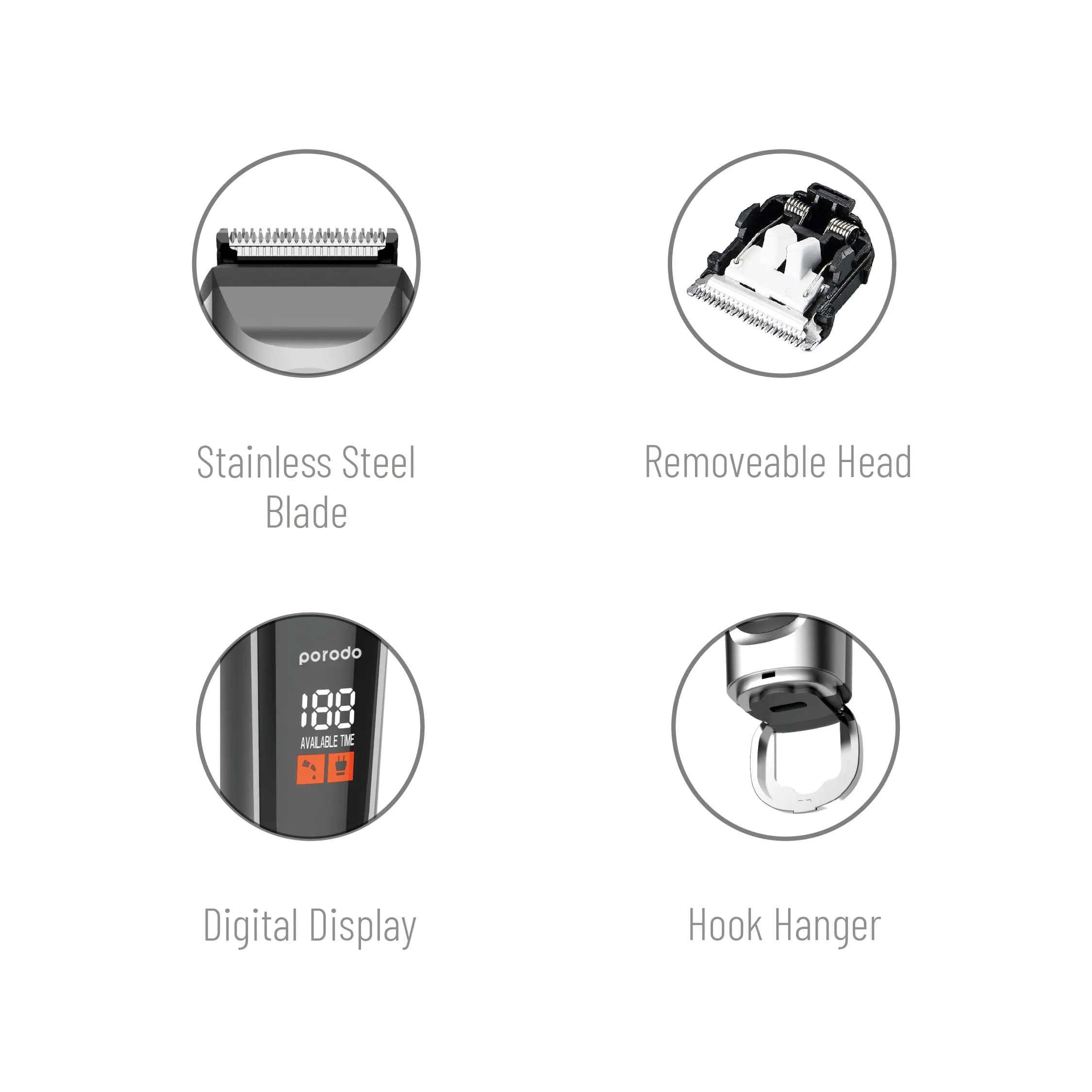 Porodo High-Precision Beard Trimmer with Digital Display | Adjustable 1 Porodo High-Precision Beard Trimmer with Digital Display | Adjustable 1