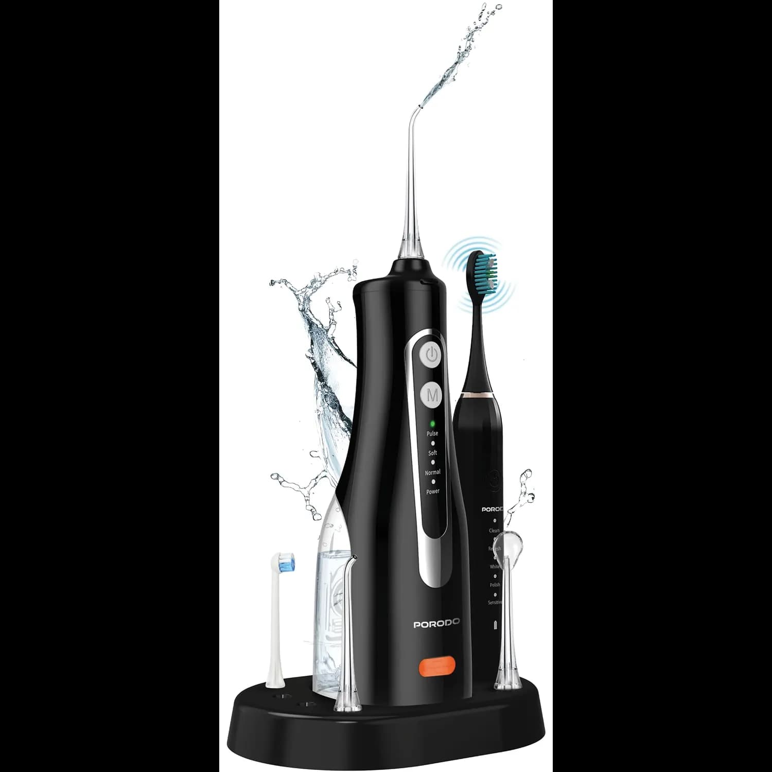 Porodo Electric Toothbrush & Water Flosser Combo - 5 Modes, 300ml 1 Porodo Electric Toothbrush & Water Flosser Combo - 5 Modes, 300ml 1
