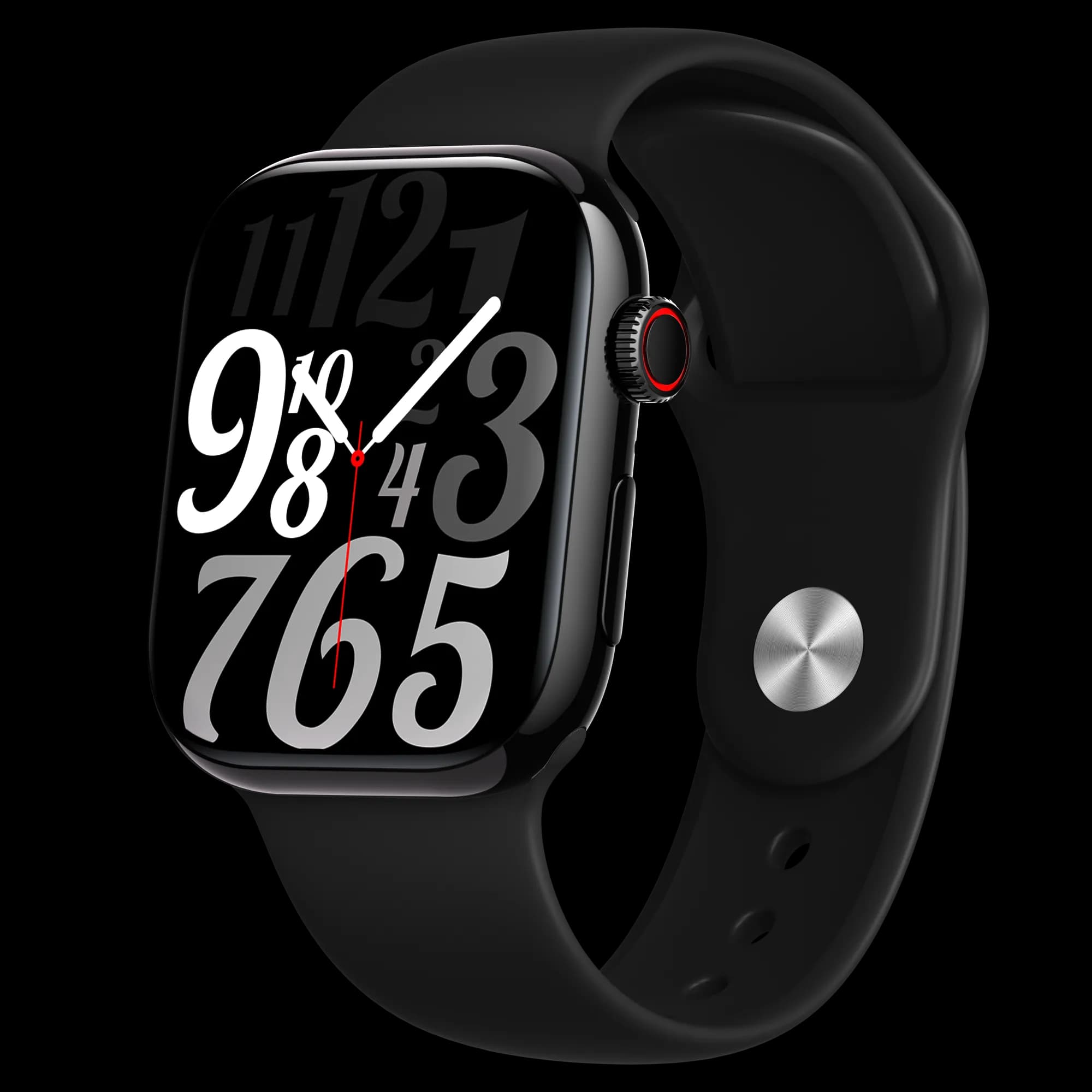 Porodo Jet Black Magnifico Pro Smart Watch 3