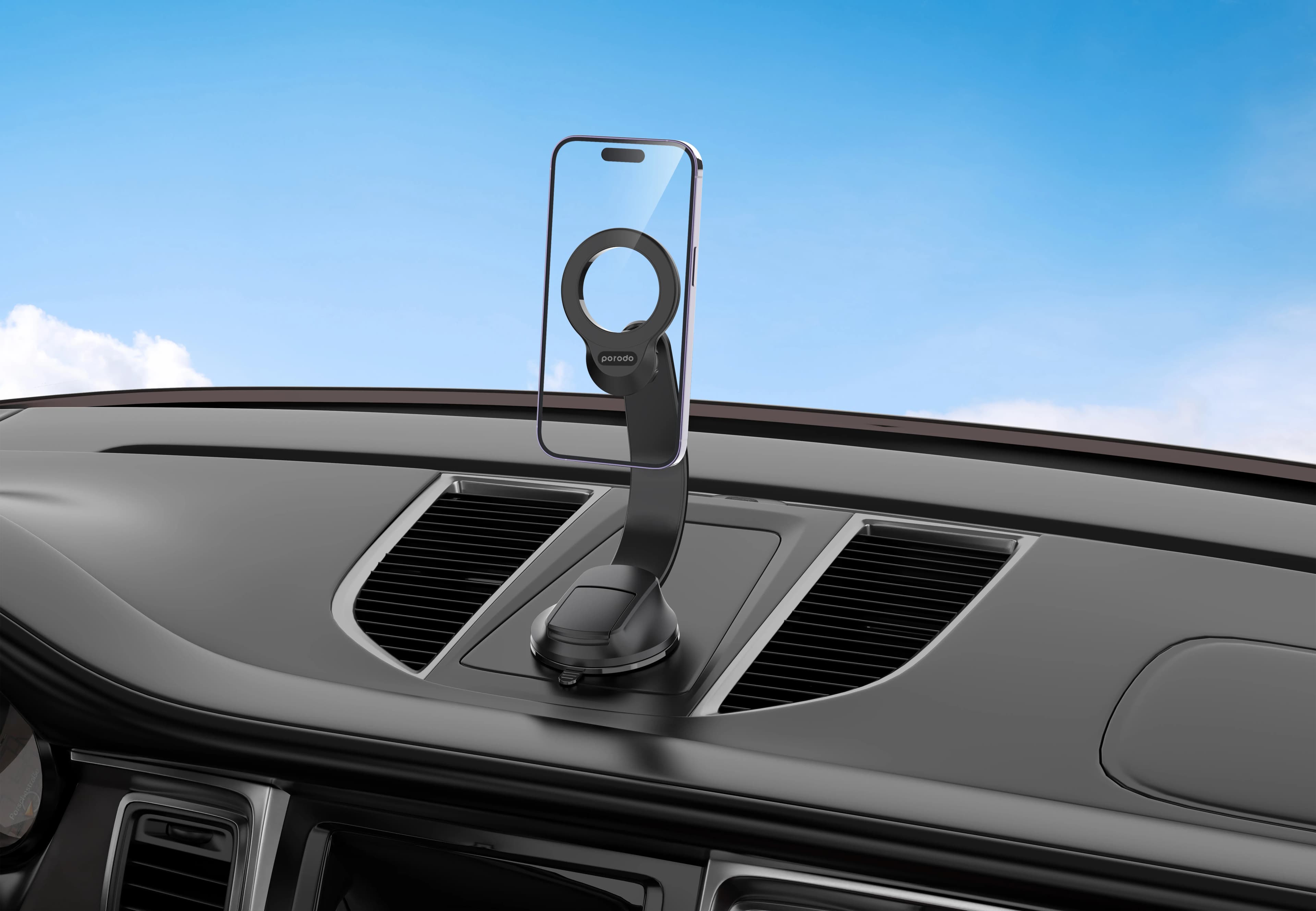 Porodo Magsafe Flexible Arm Car Mount Review 3