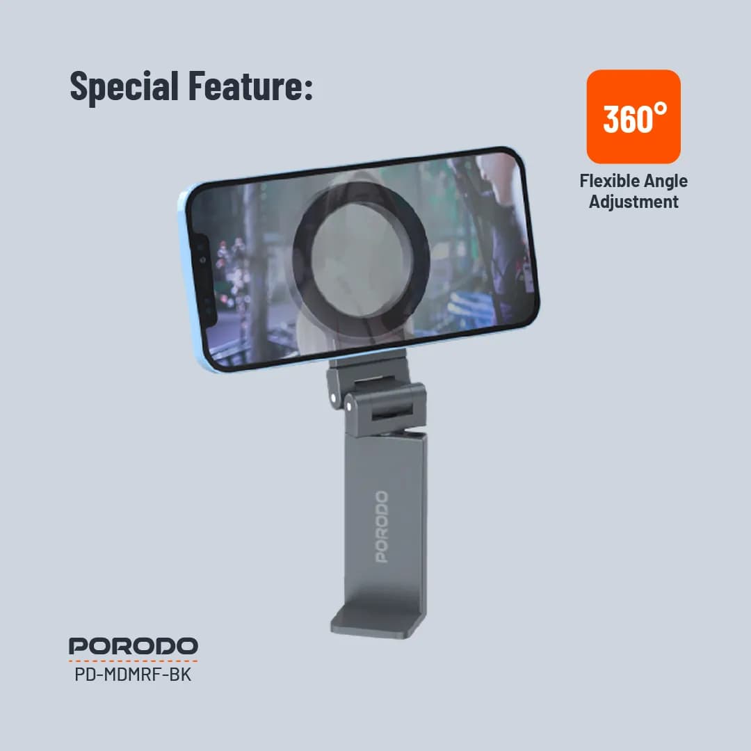 Porodo Zinc Alloy Special Purpose MagSafe Phone Mount - Black 4
