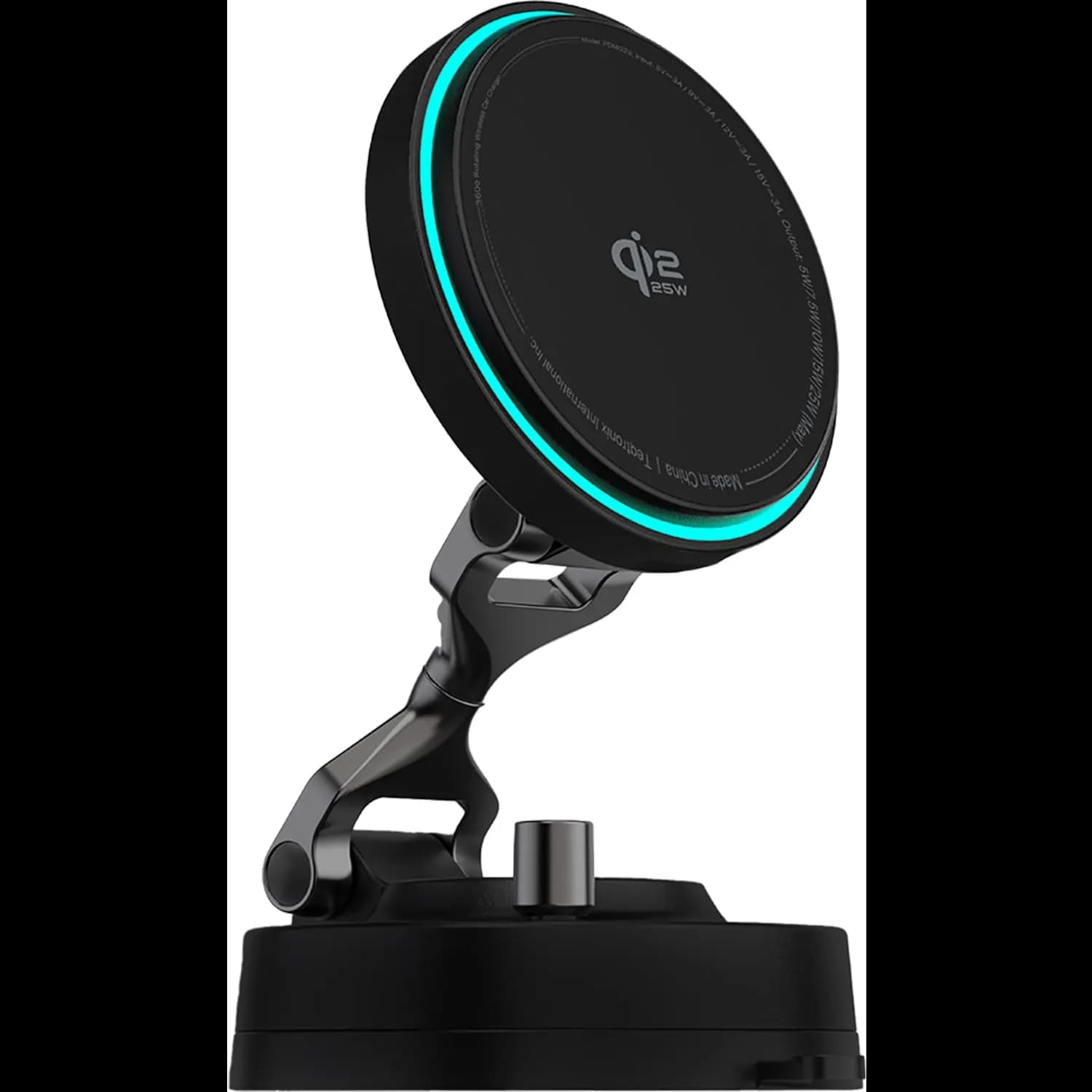 Porodo Car Wireless Charger PDMG29 - 25W Qi2 Magnetic Mount, Black 1