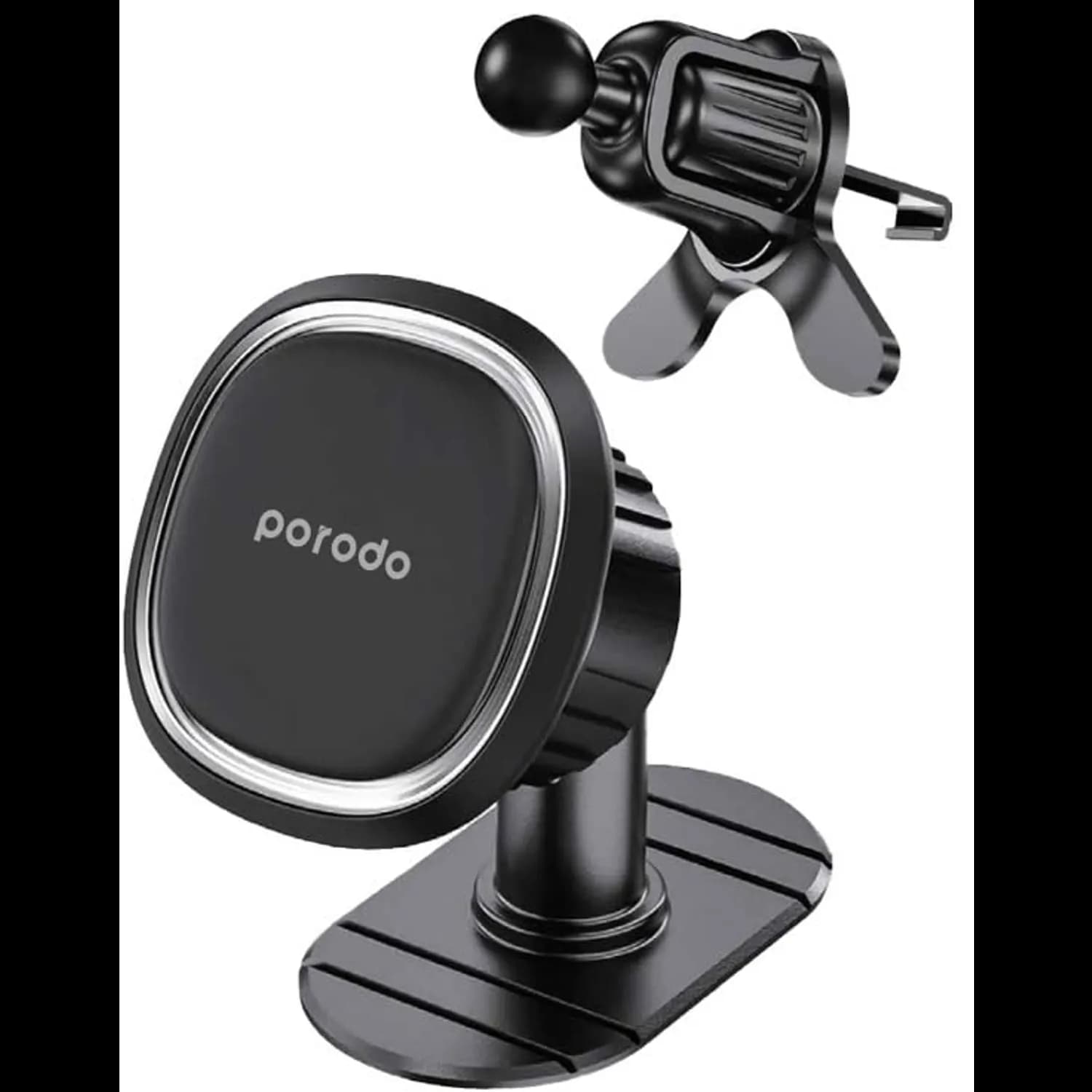 Porodo Car Phone Holder - 2in1 Magnetic, Black 1 Porodo Car Phone Holder - 2in1 Magnetic, Black 1