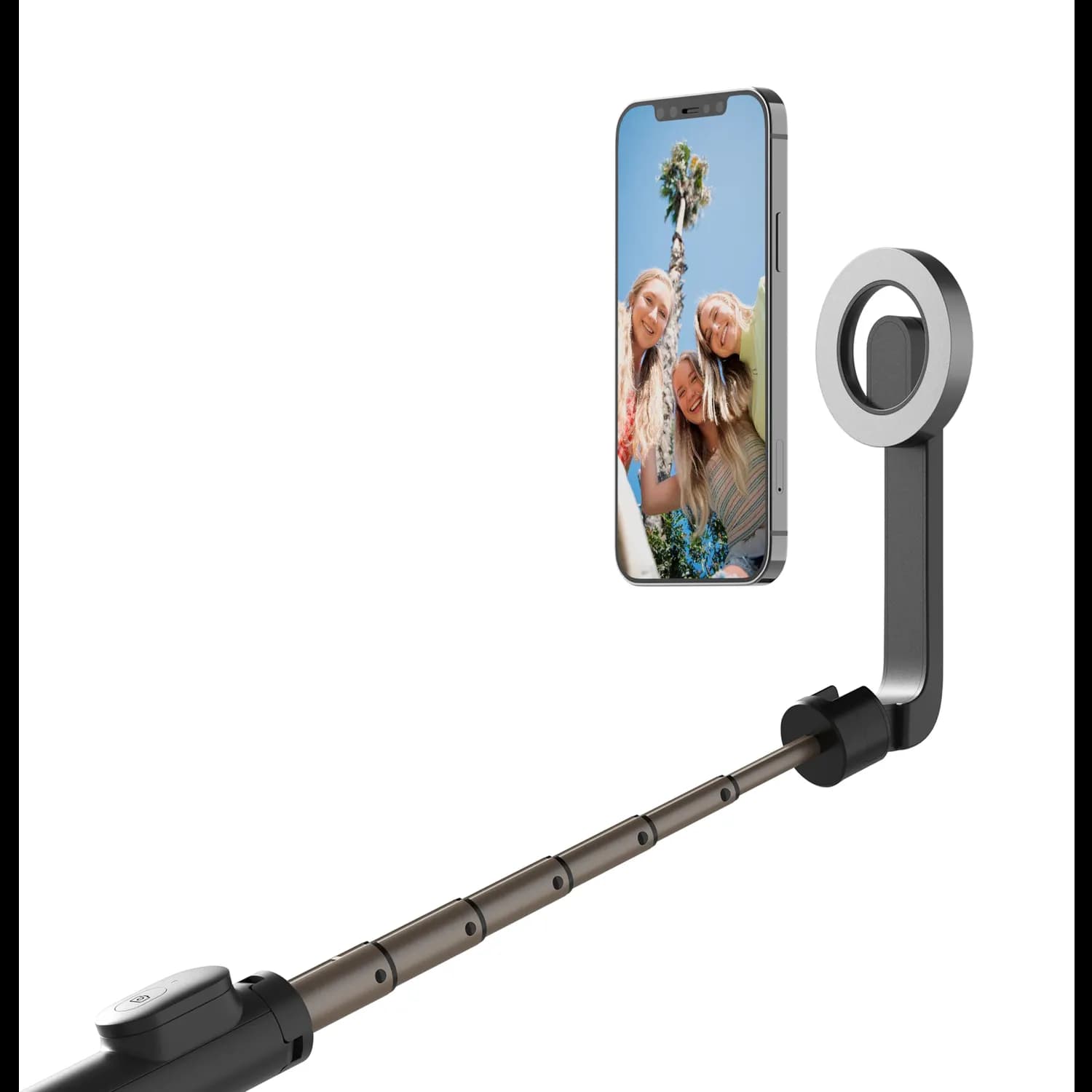 Porodo Selfie Stick & Tripod - Magnetic, 65cm, Black 3
